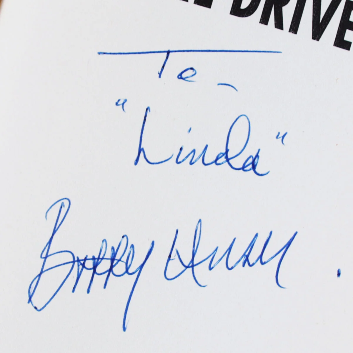 Bobby Unser Signed Book Winners Are Driven - COA, image 2