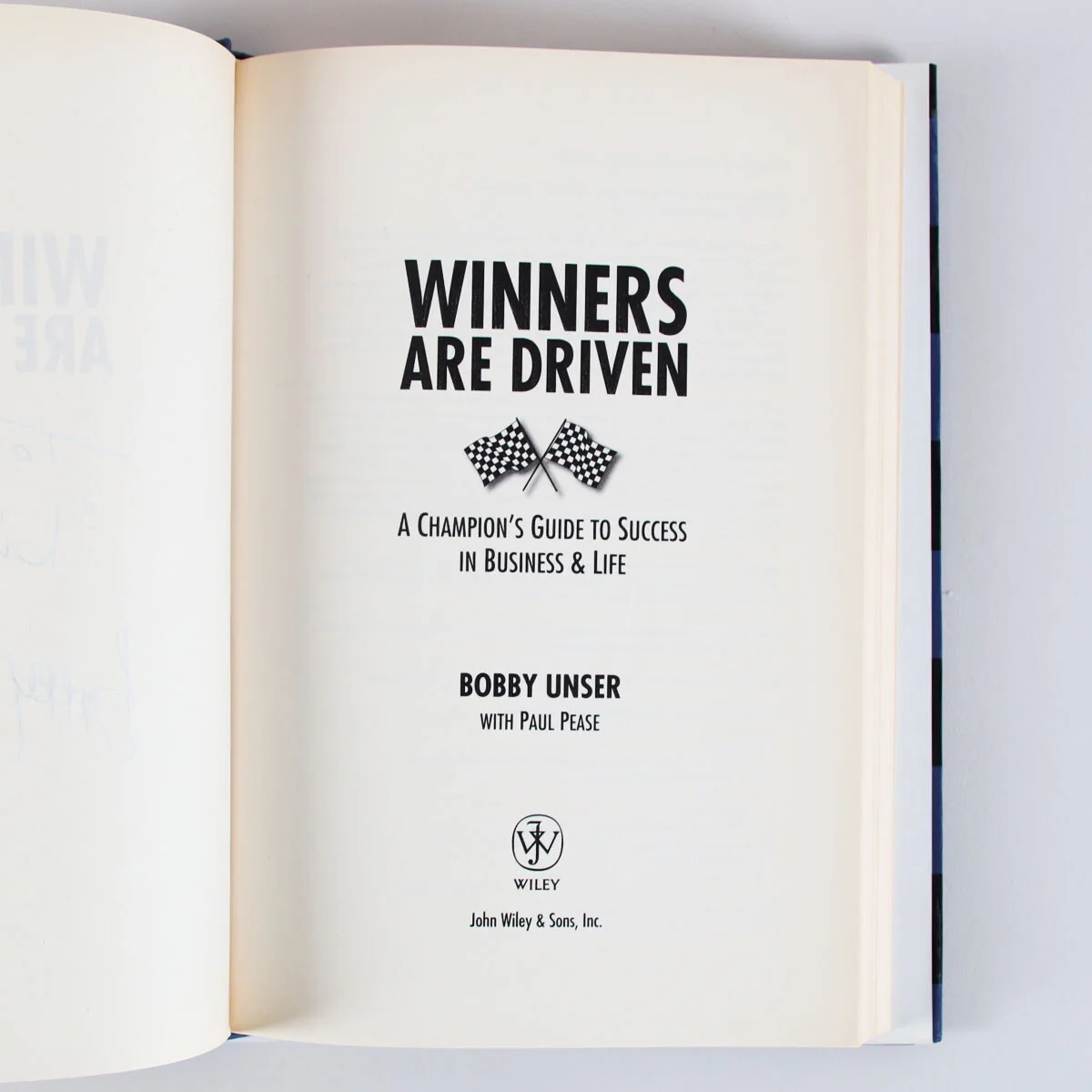 Bobby Unser Signed Book Winners Are Driven - COA, image 3