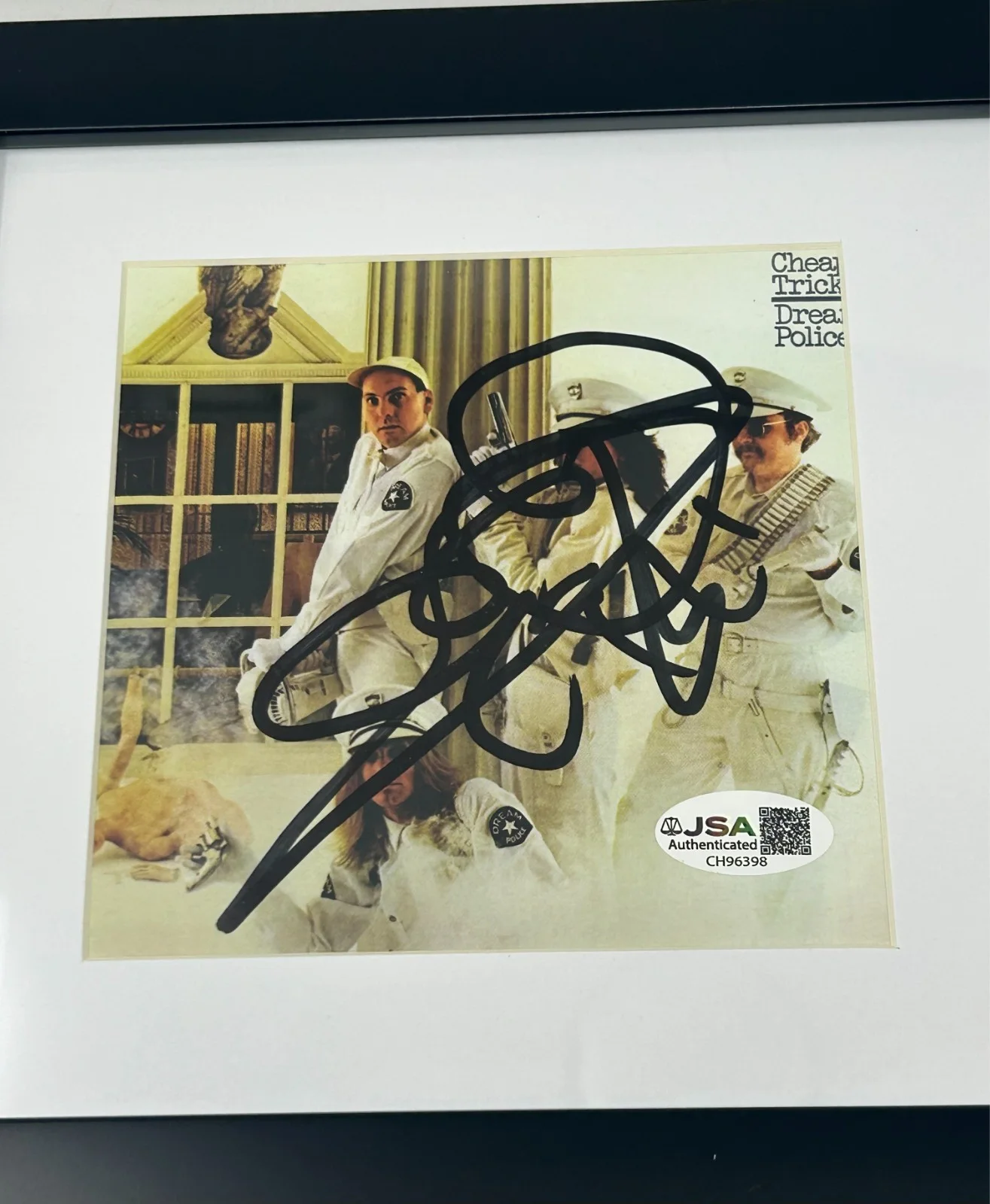 Cheap Trick signed Dream Police Framed CD Cover JSA COA (Nielsen, Zander), изображение 2