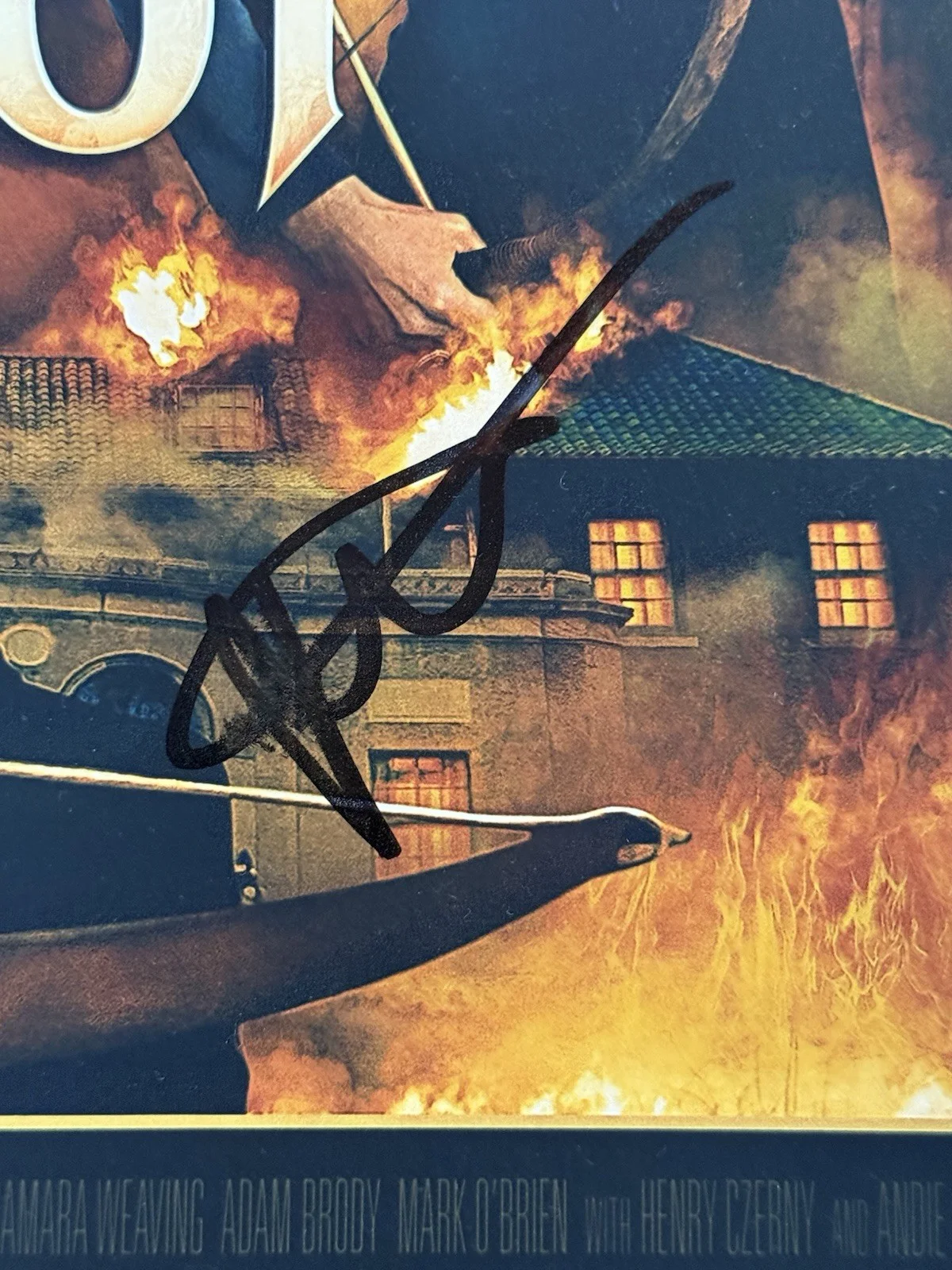 Samara Weaving Matt Bettinelli-Olpin Tyler Gillett — Samara Weaving signed photo Ready Or Not 12x18 directors, image 4