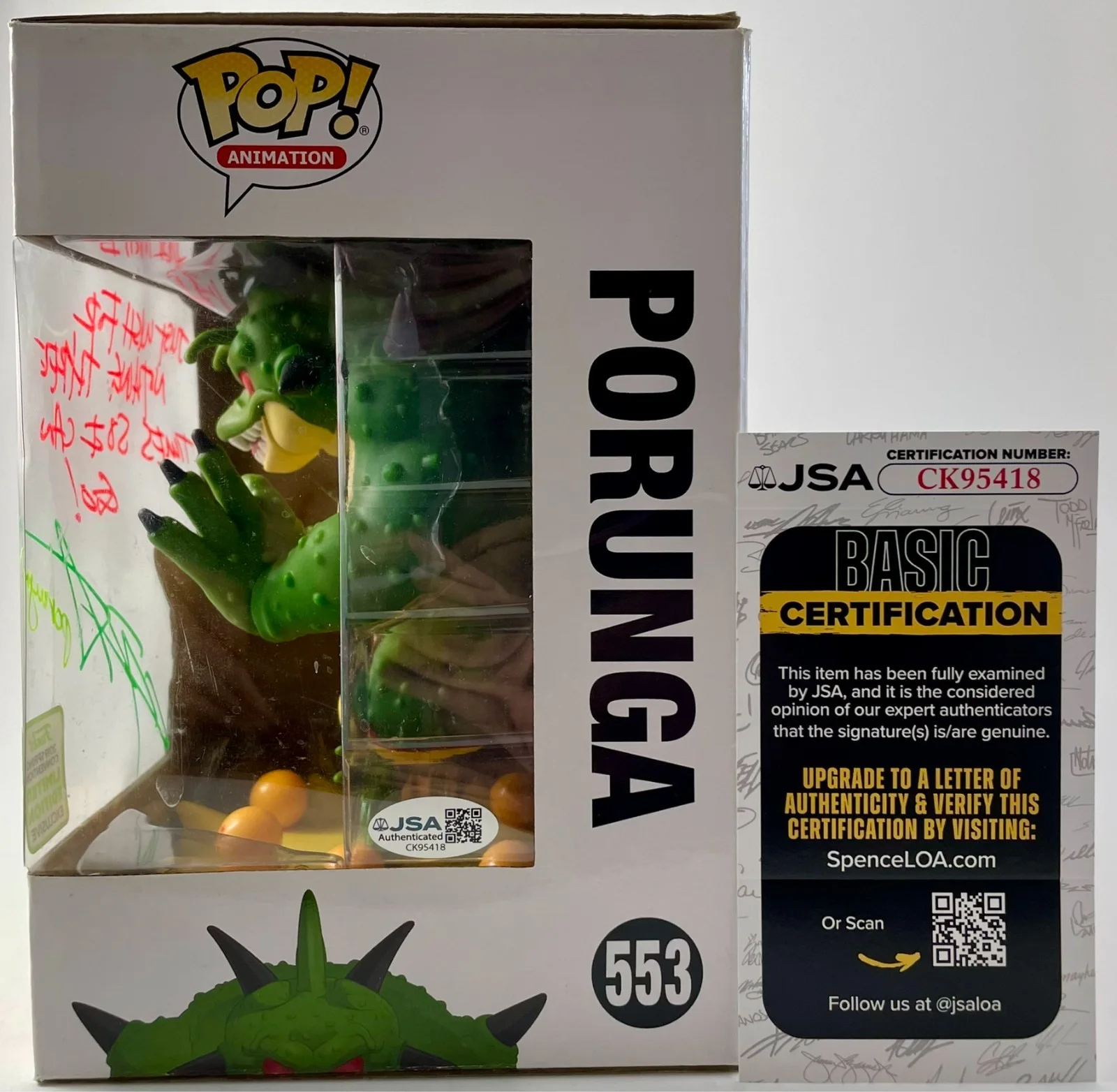 Chris Sabat — Chris Sabat Signed Dragon Ball Z Porunga SCLE Exclusive Funko POP! Vinyl JSA COA, изображение 3