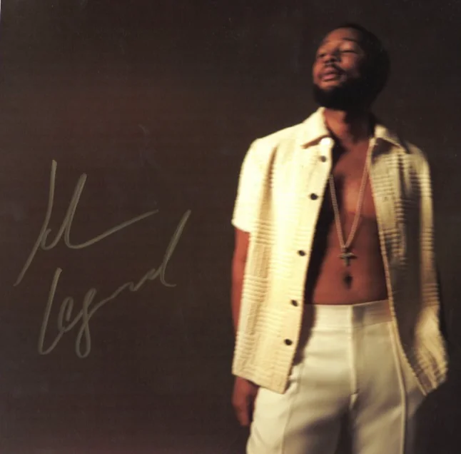 John Legend signed LEGEND Act 1/ 2 10.5X10.5 Art Card/Album/Double LP FRAMED COA, image 3