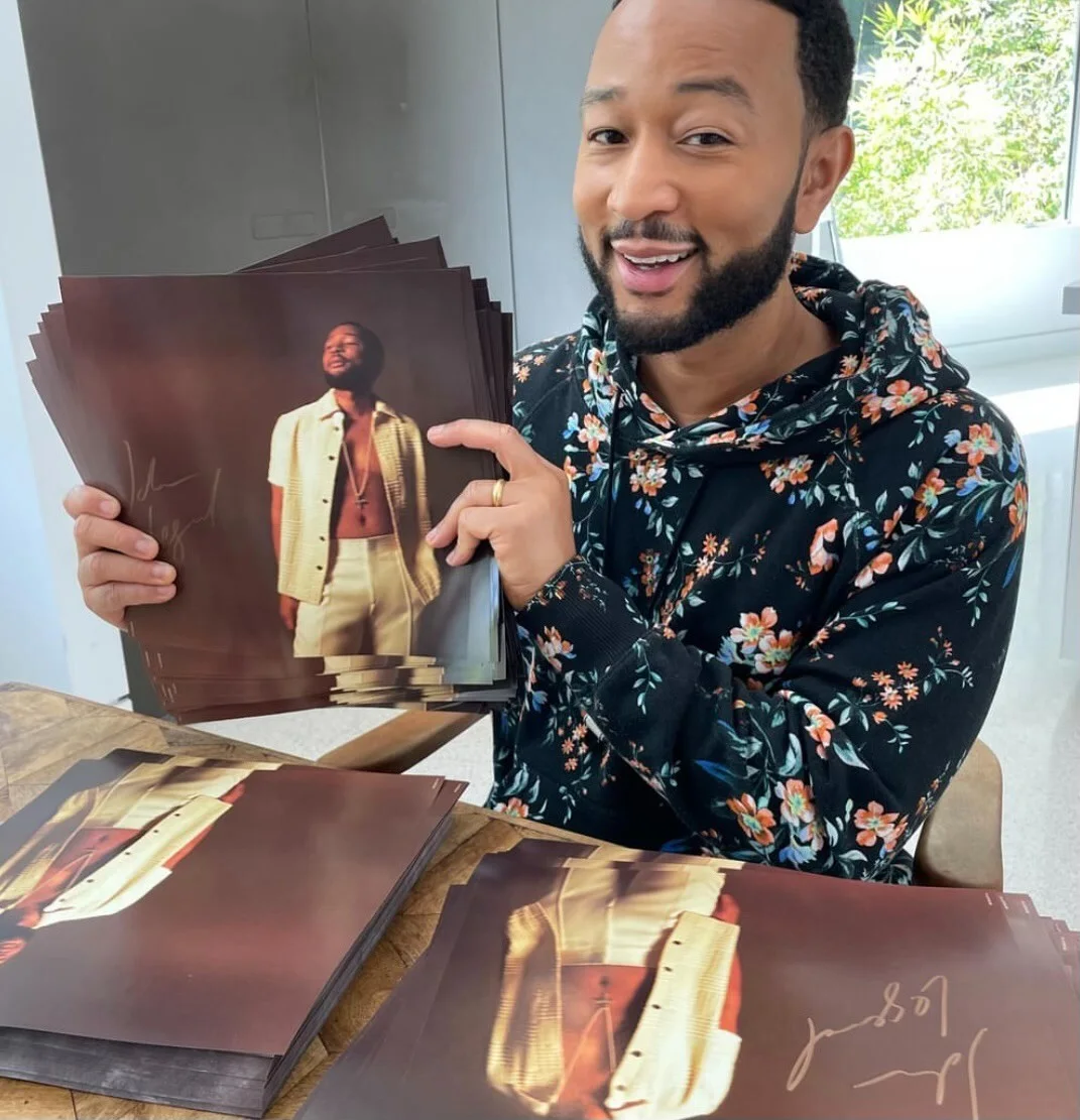 John Legend signed LEGEND Act 1/ 2 10.5X10.5 Art Card/Album/Double LP FRAMED COA, image 4