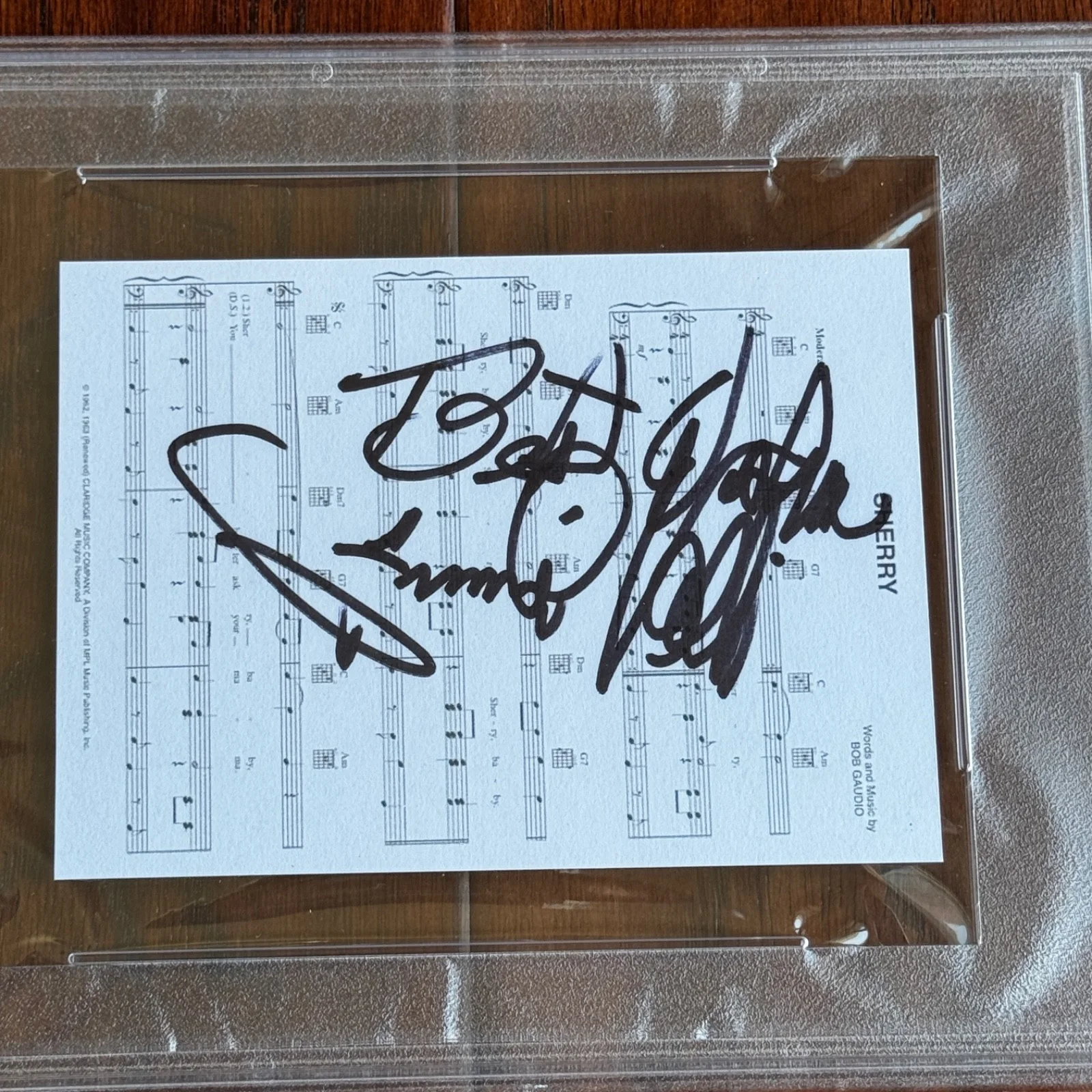 FRANKIE VALLI Autograph SHERRY Souvenir Sheet Music Signed * PSA, изображение 2
