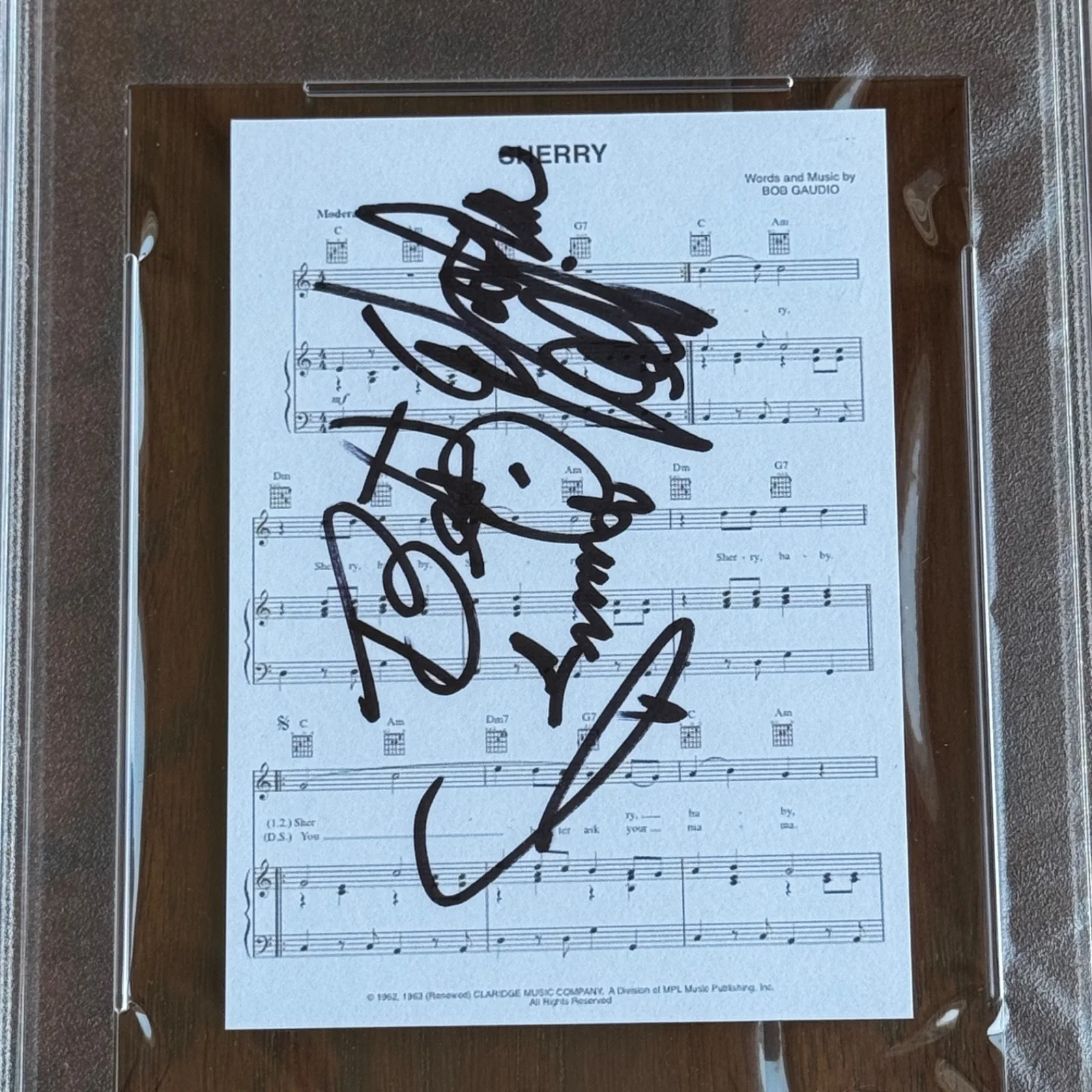 FRANKIE VALLI Autograph SHERRY Souvenir Sheet Music Signed * PSA, изображение 4