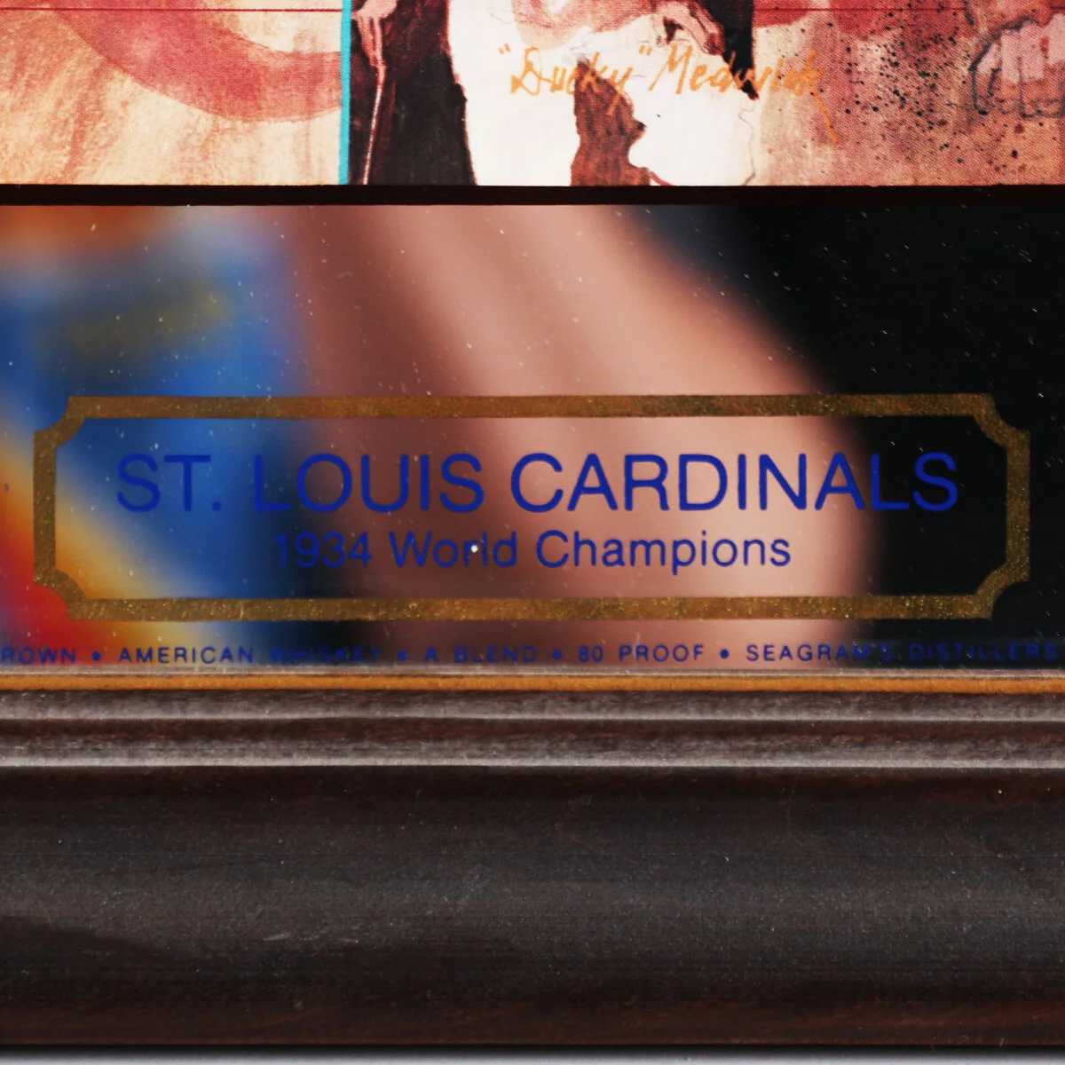 St. Louis Cardinals Seagram's Seven Display Bar Mirror The Gashouse Gang, изображение 2