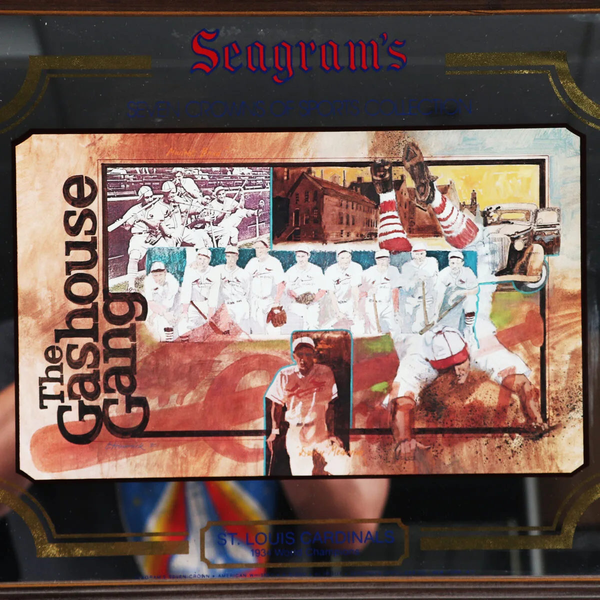 St. Louis Cardinals Seagram's Seven Display Bar Mirror The Gashouse Gang, изображение 4