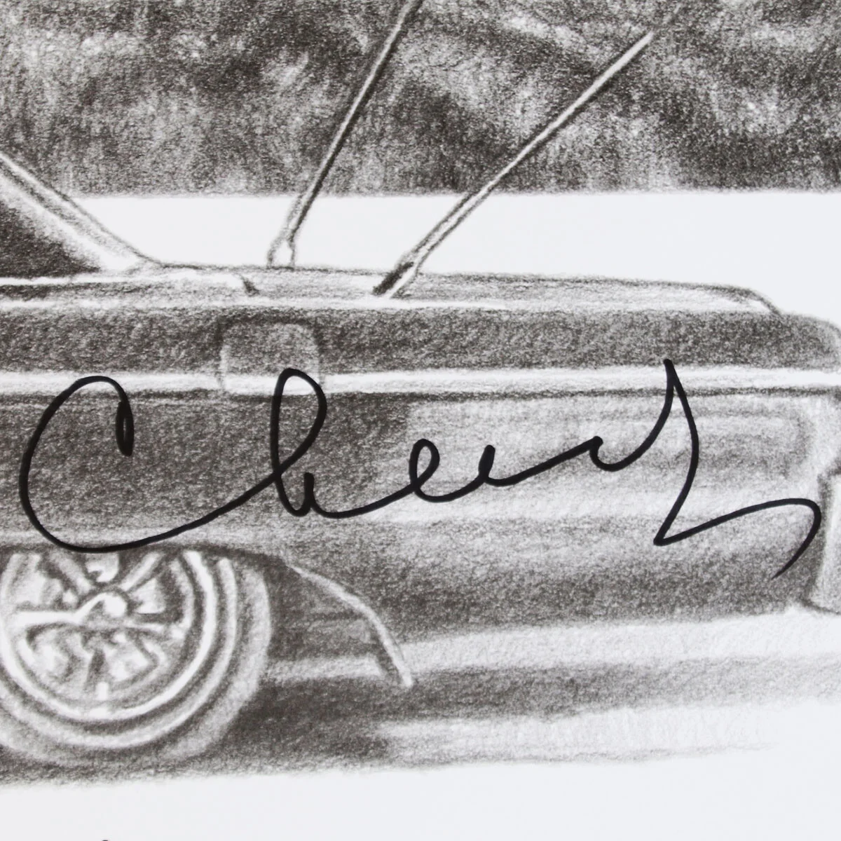 Cheech & Chong Signed Lithograph 18x24 Up in Smoke - COA BAS, image 3