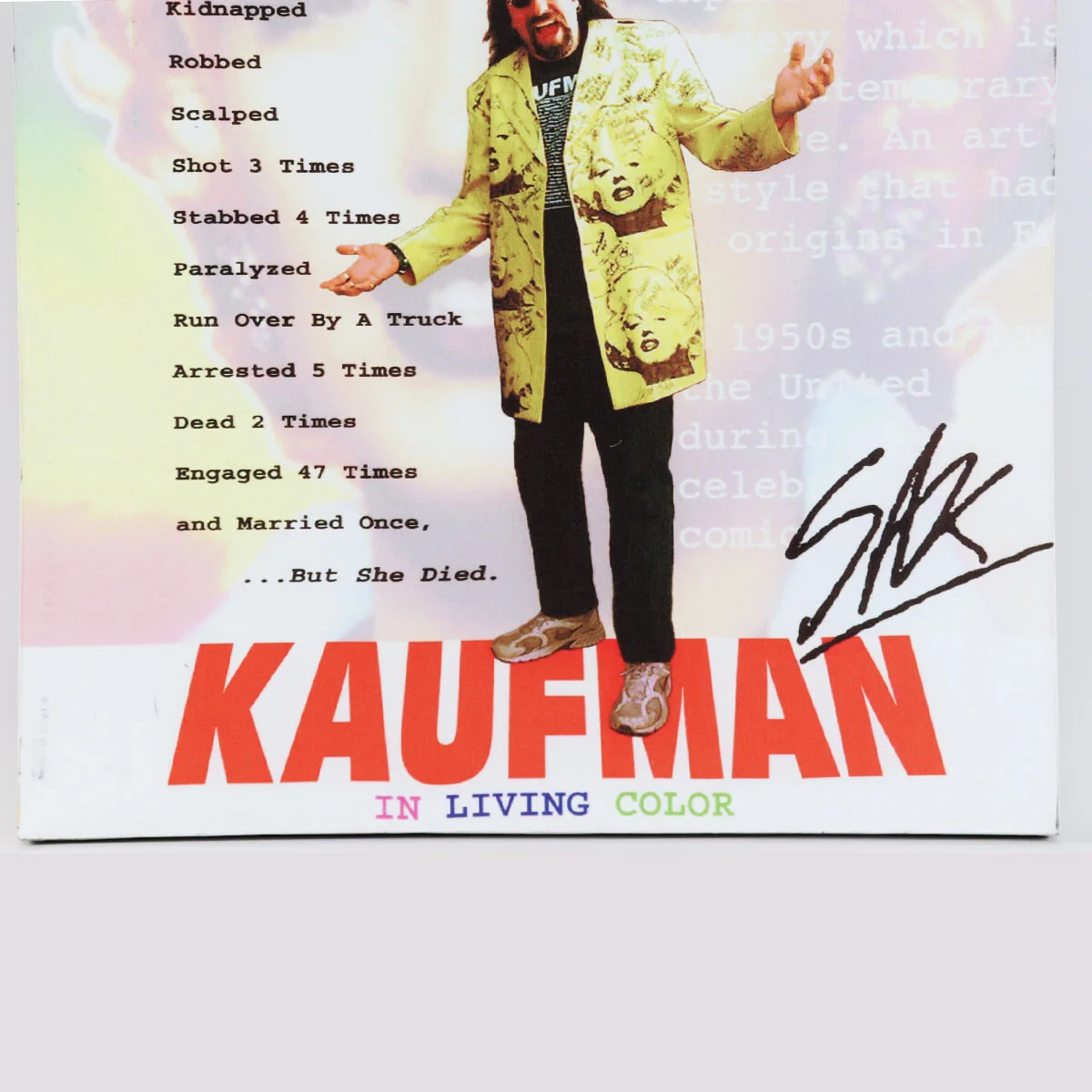 Steve Kaufman Canvas Art Self Portrait True Story 37.5" x 41.5", image 3