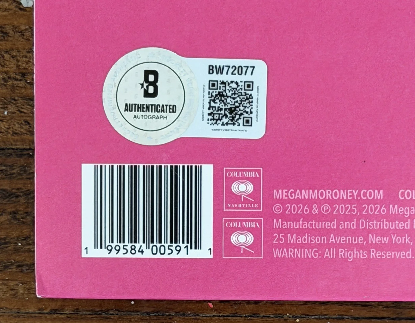 Megan Moroney SIGNED Cloud 9 PINK Vinyl 2LP Cover Autograph BECKETT BAS COA, изображение 2