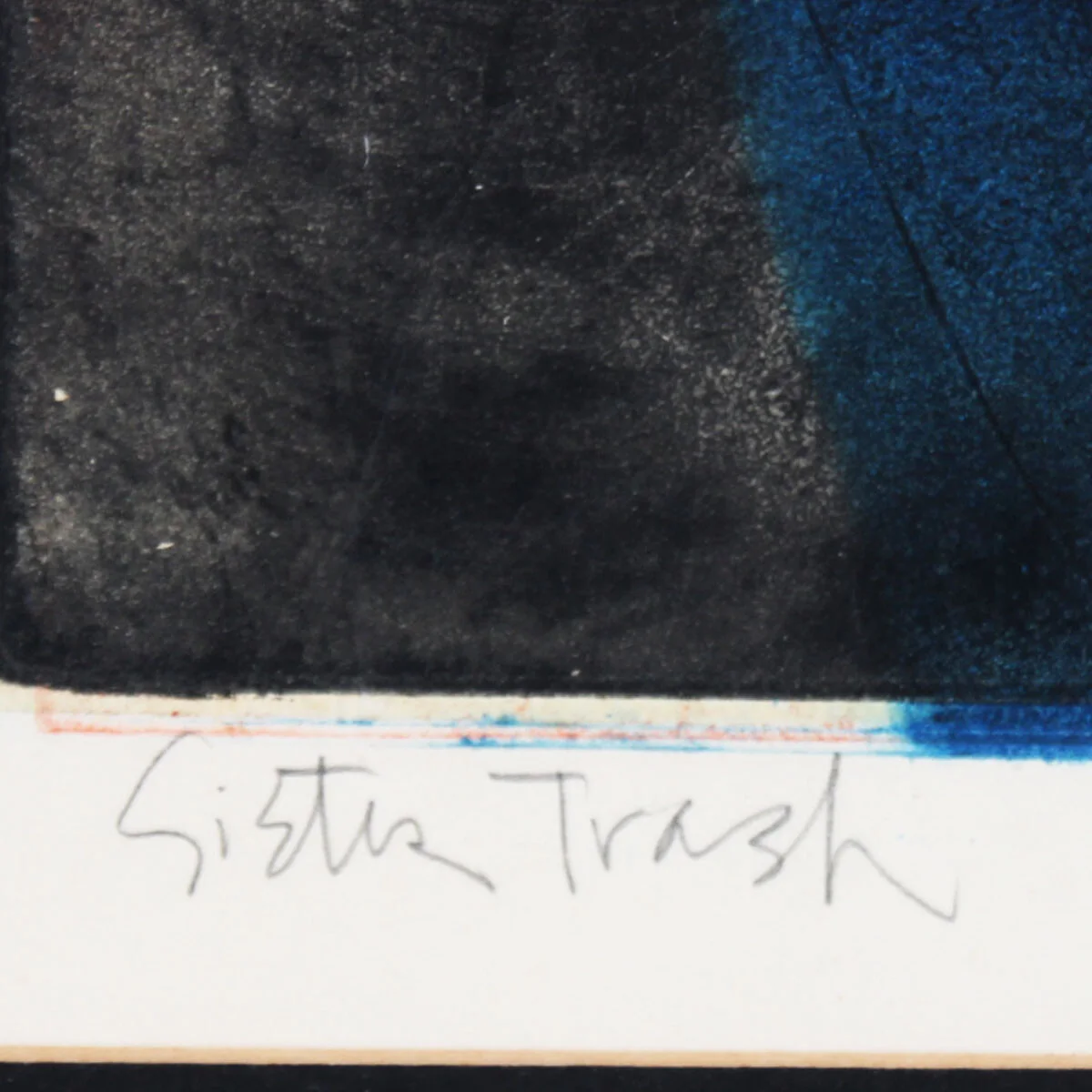 1975 Sister Trash Abstract Portrait Artwork Display, image 4