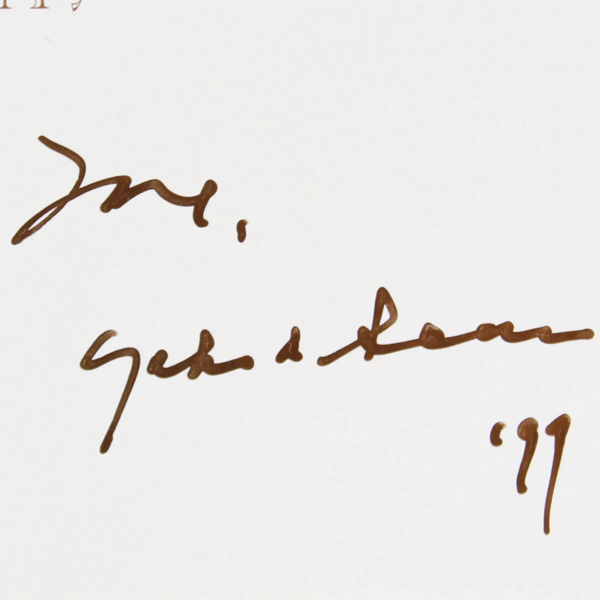Yoko Ono Signed Card Greeting- COA JSA, image 2