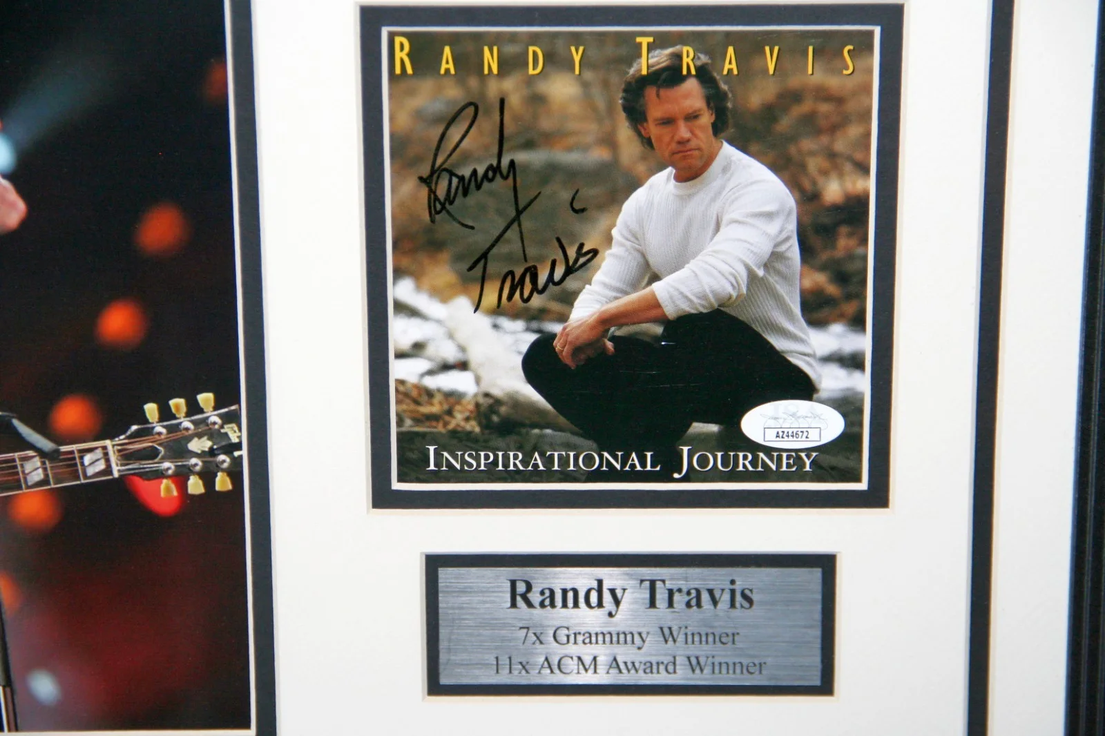 Randy Travis Autographed CD Cover Framed w/ Photo JSA, image 2