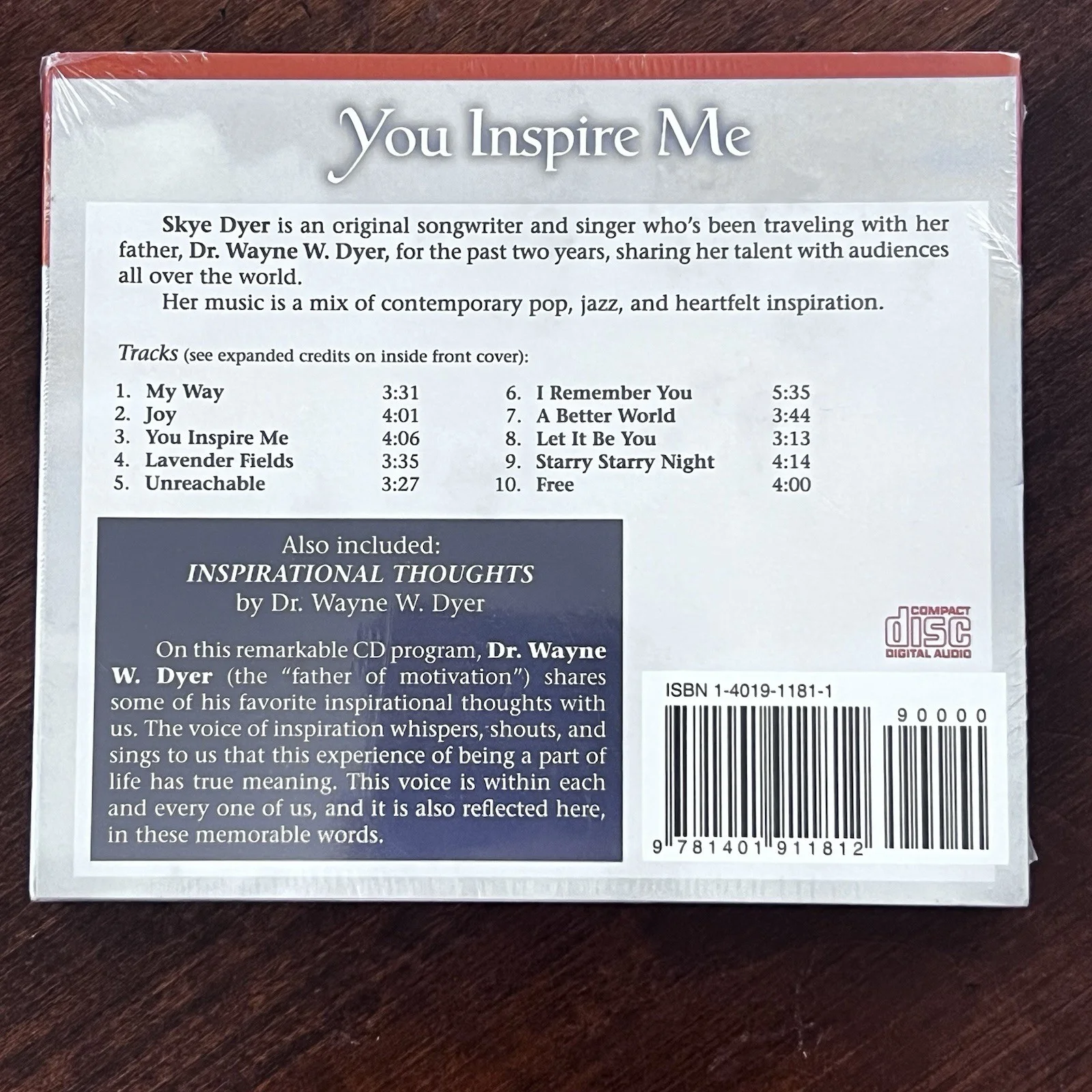 You Inspire Me & Inspirational Thoughts - Audio CD By Skye Dyer New/Sealed, изображение 2