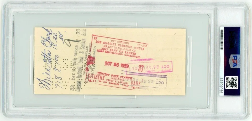 1959 Ella Fitzgerald Signed Autographed Check PSA/DNA #3, image 2