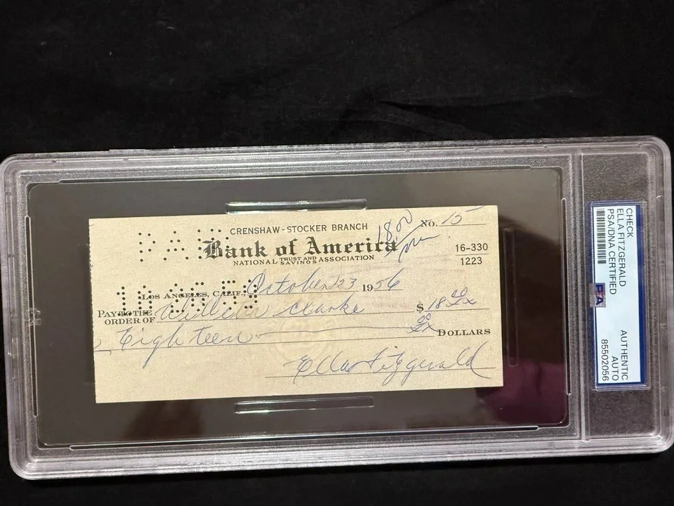 1959 Ella Fitzgerald Signed Autographed Check PSA/DNA #3, image 3
