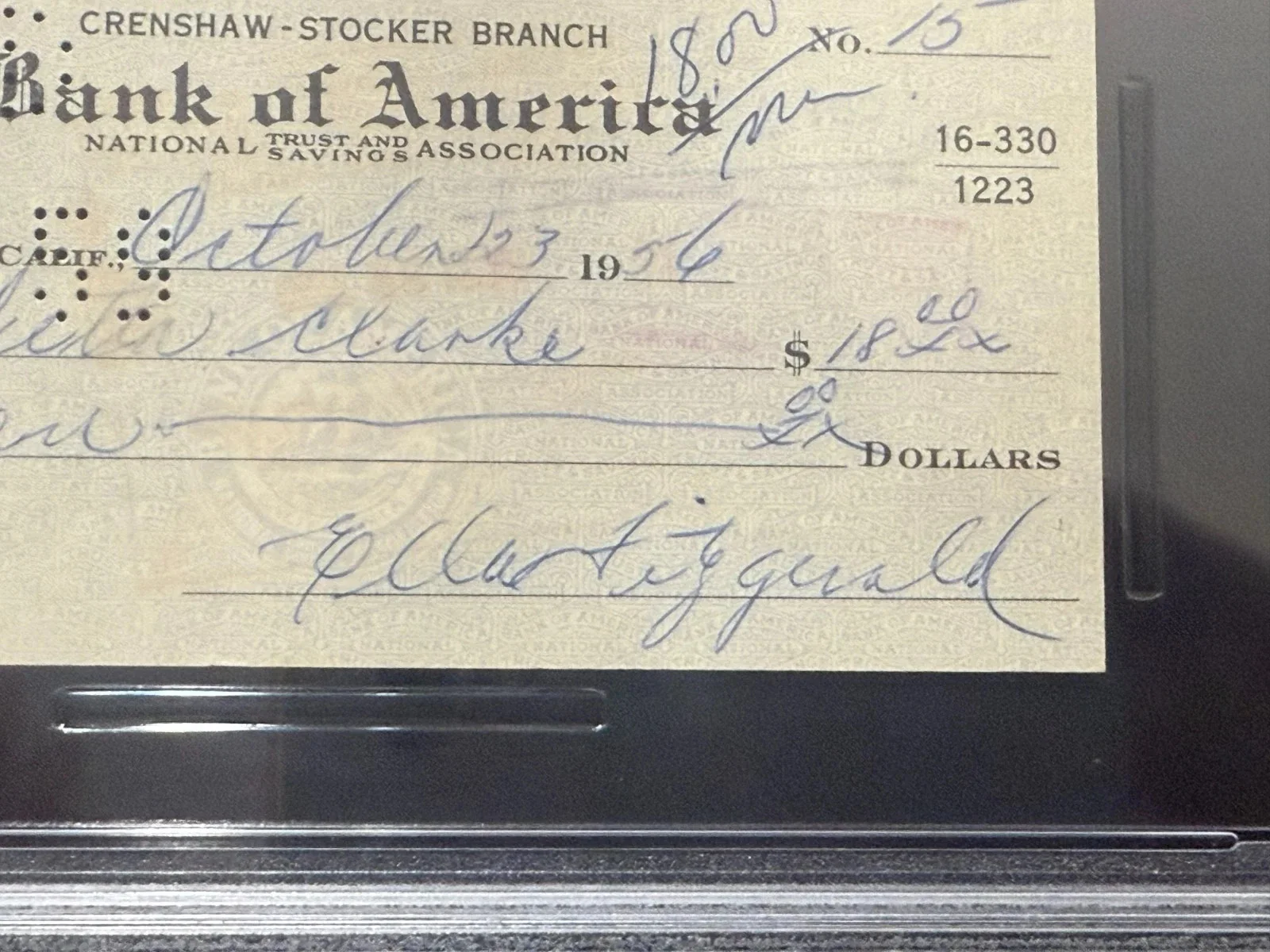 1959 Ella Fitzgerald Signed Autographed Check PSA/DNA #3, image 4