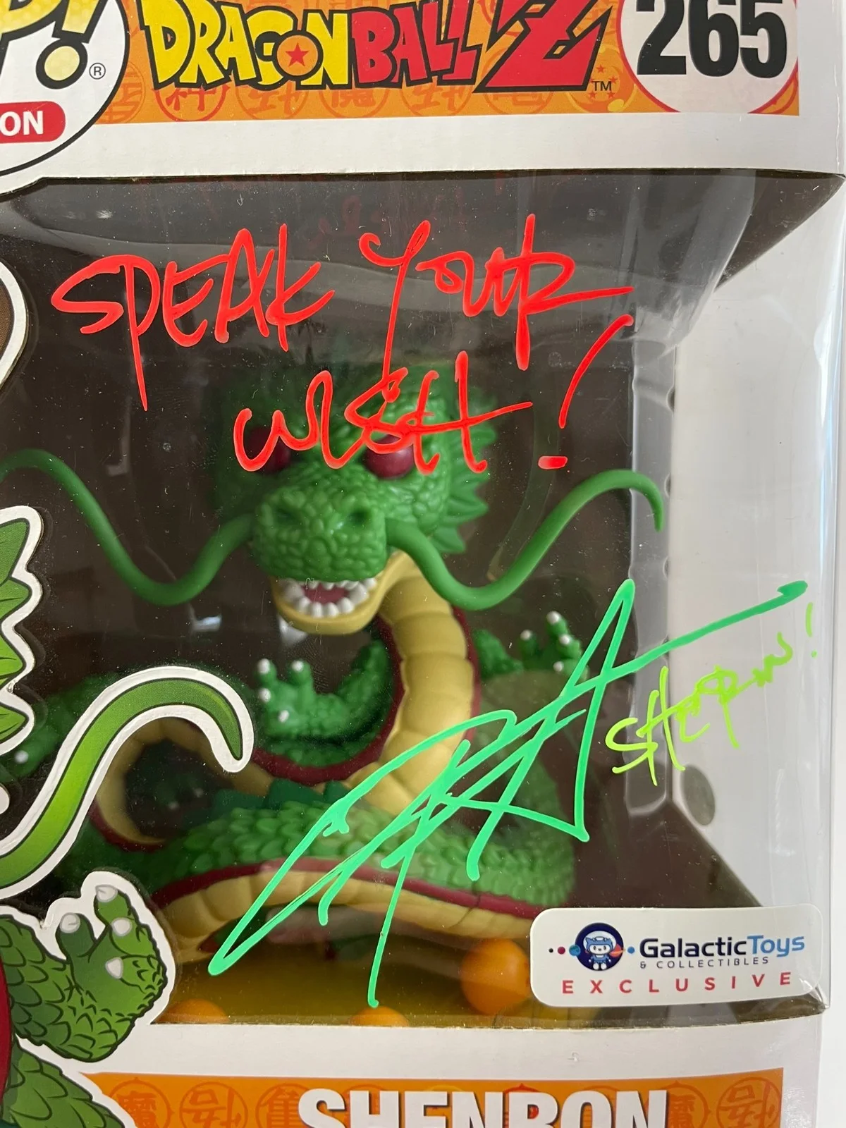 Chris Sabat — Chris Sabat Signed Dragon Ball Z Shenron GT Exclusive Funko POP! Vinyl JSA COA, изображение 2