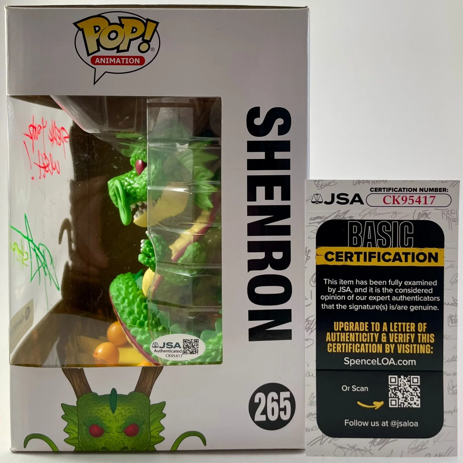 Chris Sabat — Chris Sabat Signed Dragon Ball Z Shenron GT Exclusive Funko POP! Vinyl JSA COA, изображение 3