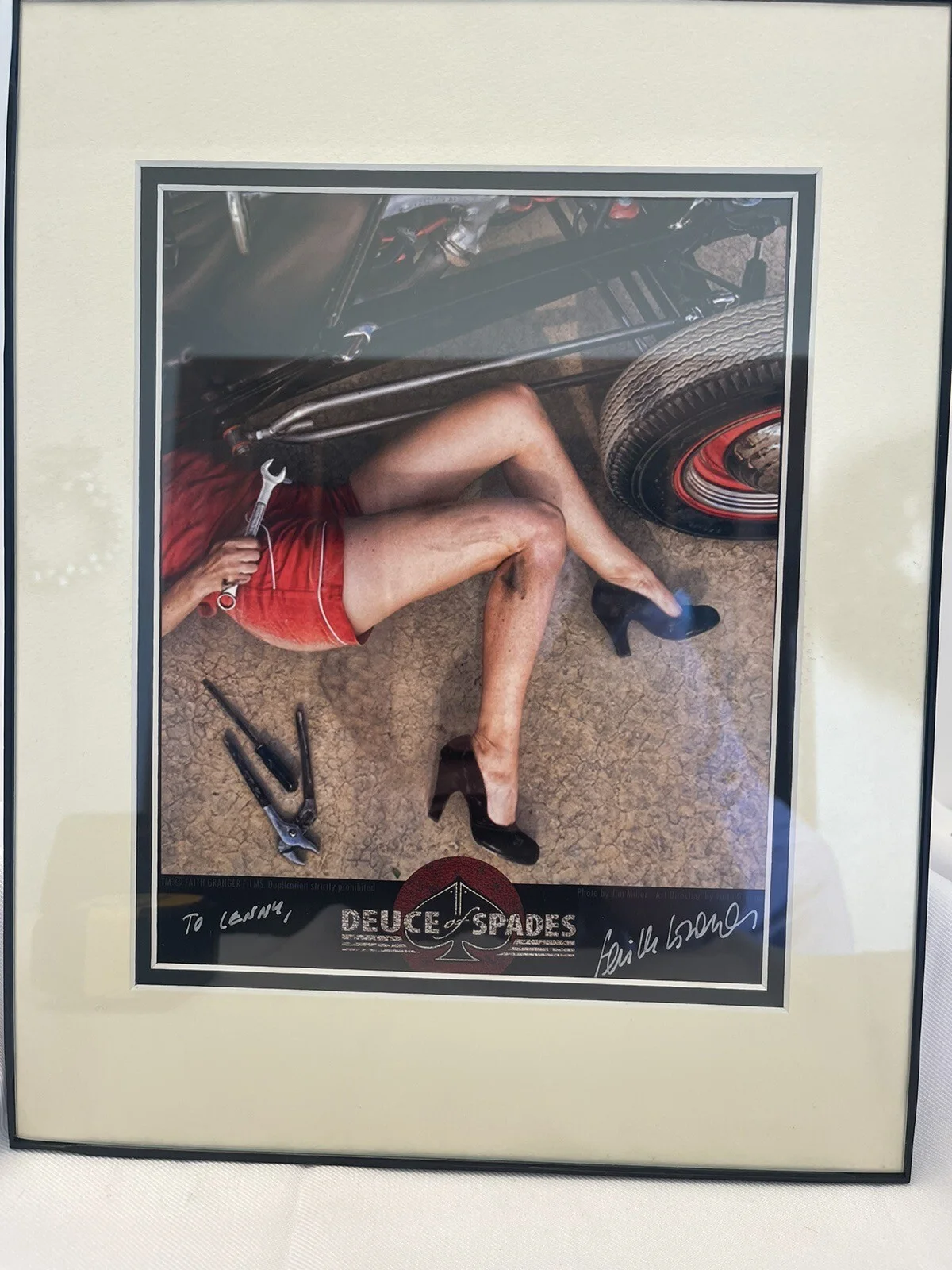 Deuce Of Spades Framed Autograph Signed Faith Granger Picture, image 2