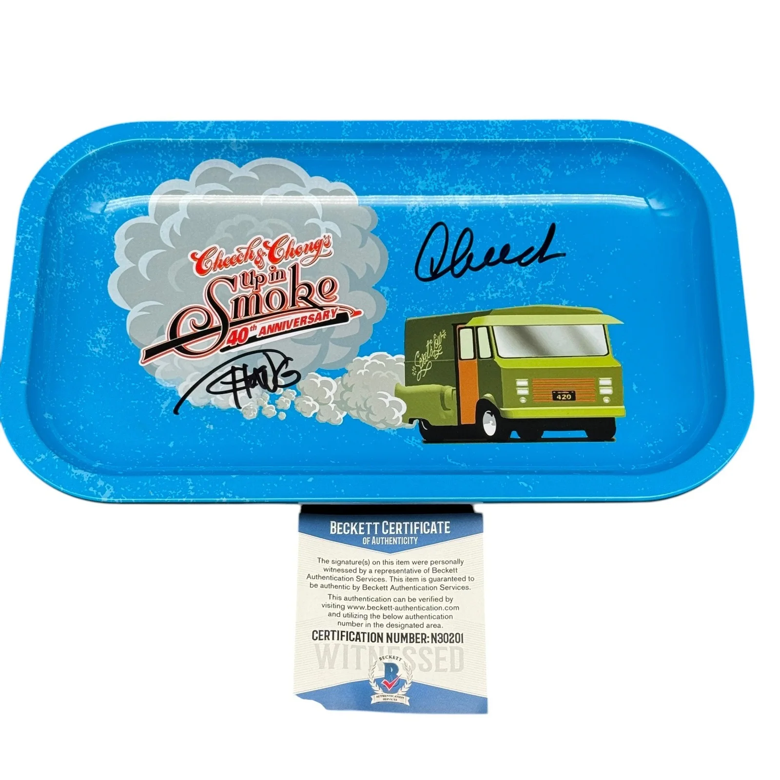 Cheech Marin & Tommy Chong — Cheech Marin - Tommy Chong Signed Rolling Tray Up In Smoke Autograph Beckett COA