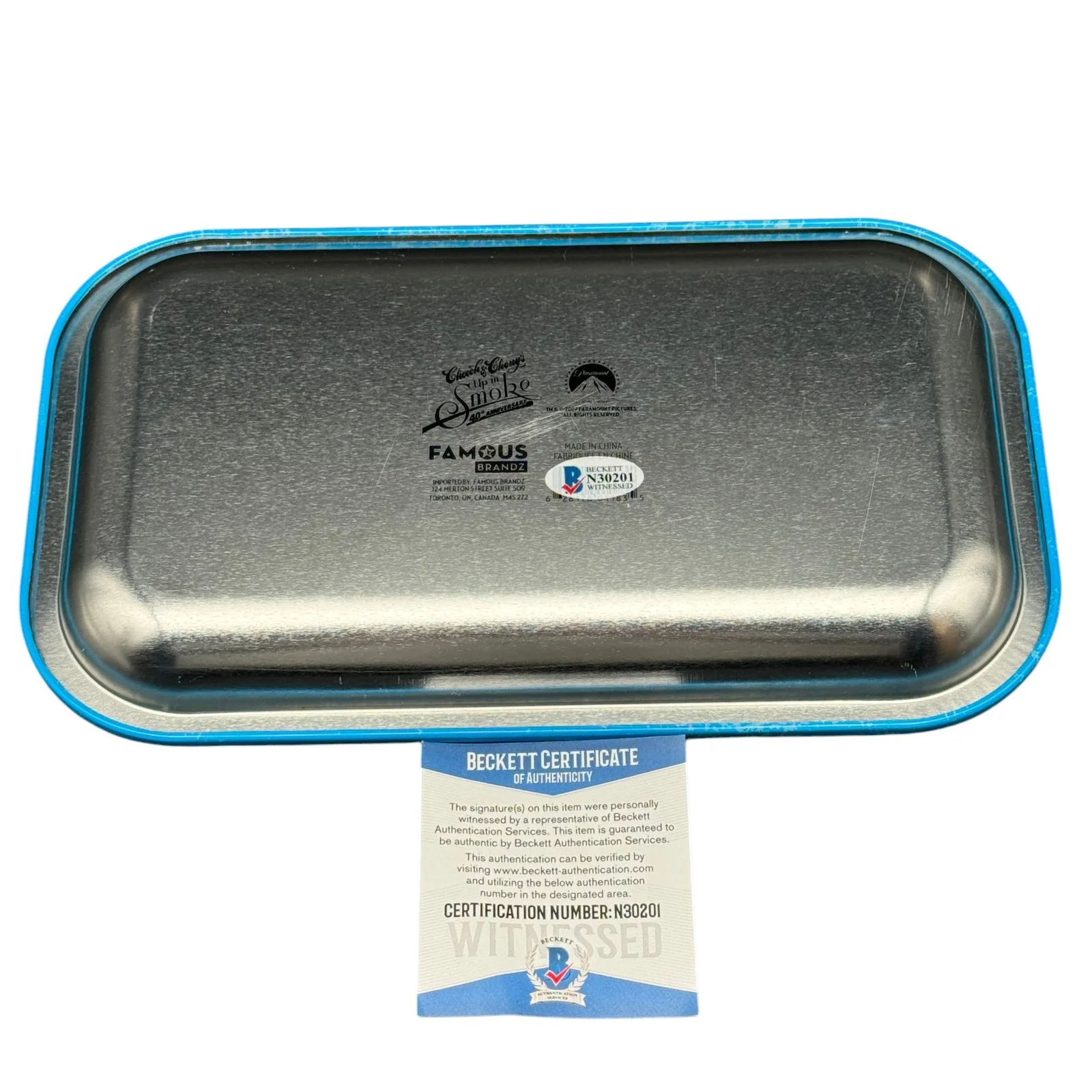 Cheech Marin, Tommy Chong — Cheech Marin - Tommy Chong Signed Rolling Tray Up In Smoke Autograph Beckett COA, изображение 4