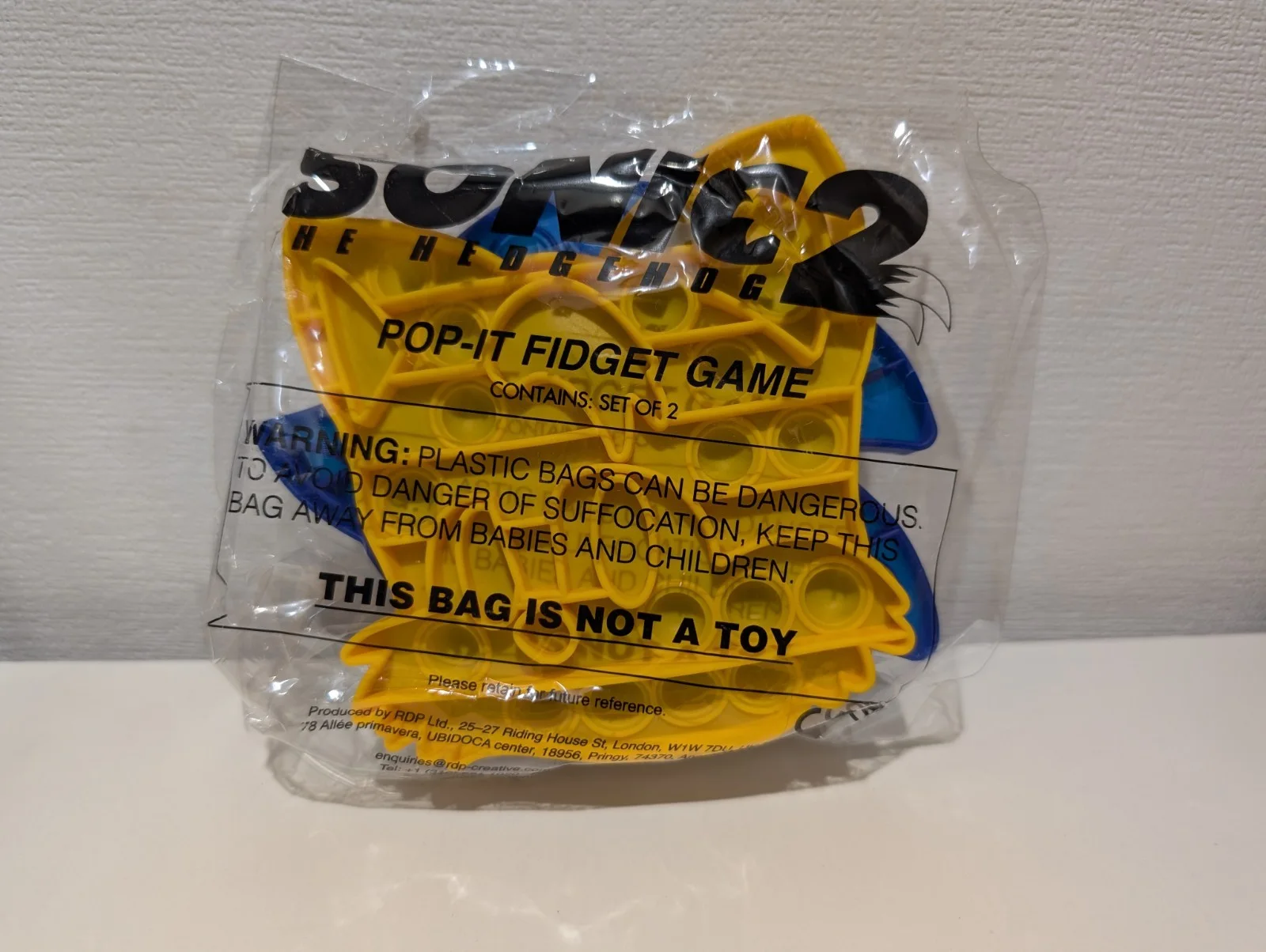 RARE Sonic The Hedgehog 2 Movie Promotional Pop-It Fidget Game NEW Promo Tails, изображение 5