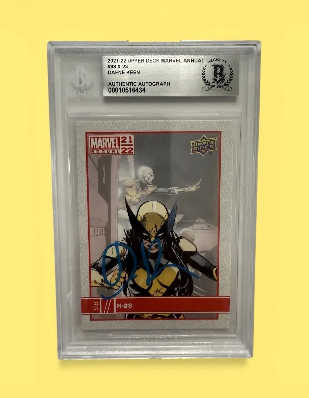 DAFNE KEEN — DAFNE KEEN AUTO CARD X-23 TRADING CARD 2021-22 UD MARVEL ANNUAL BGS AUTO (3
