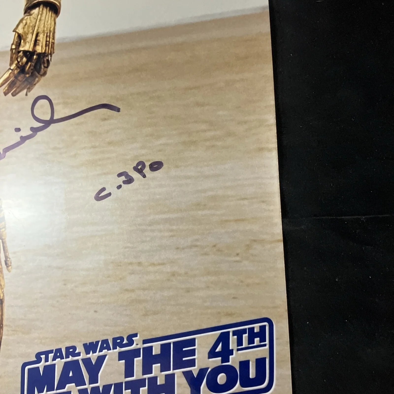 Anthony Daniels — Anthony Daniels personal collection hand signed poster Disney Store exclusive!.., image 5