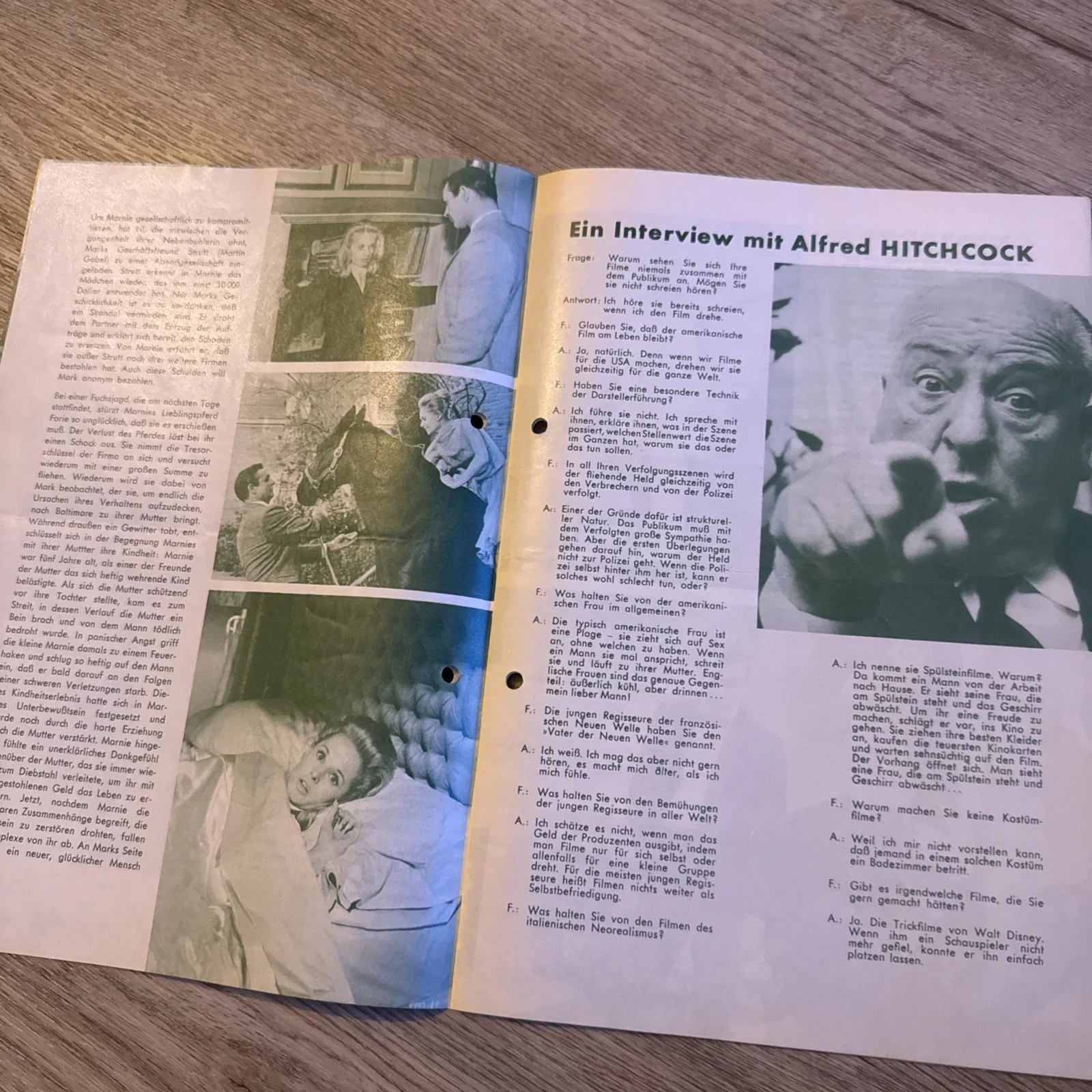 MARNIE German Cinema Programme Sean Connery Alfred Hitchcock Tippi Hedren 1964, image 3