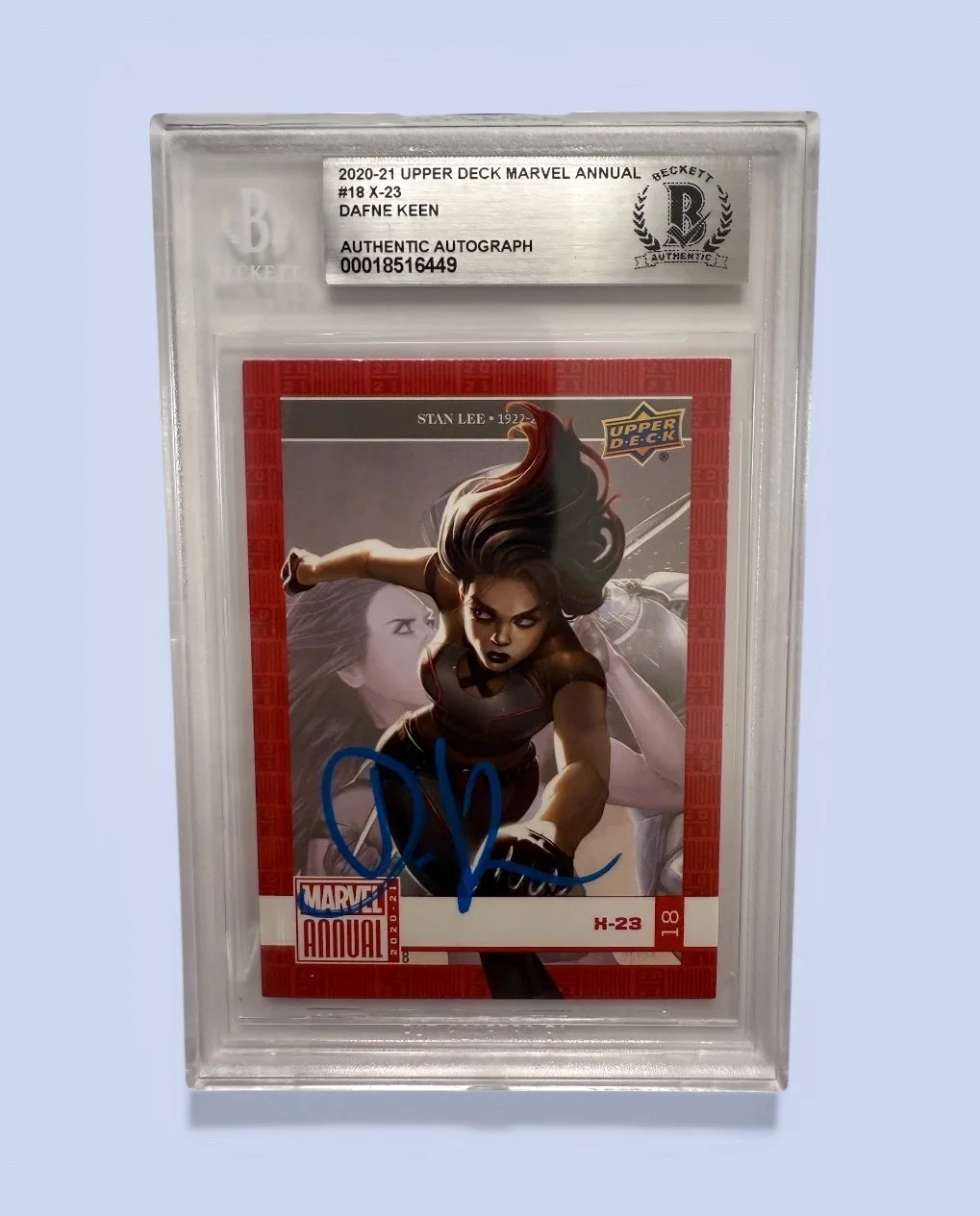 DAFNE KEEN — DAFNE KEEN AUTO CARD X-23 TRADING CARD 2020-21 UD MARVEL ANNUAL BGS AUTO (3