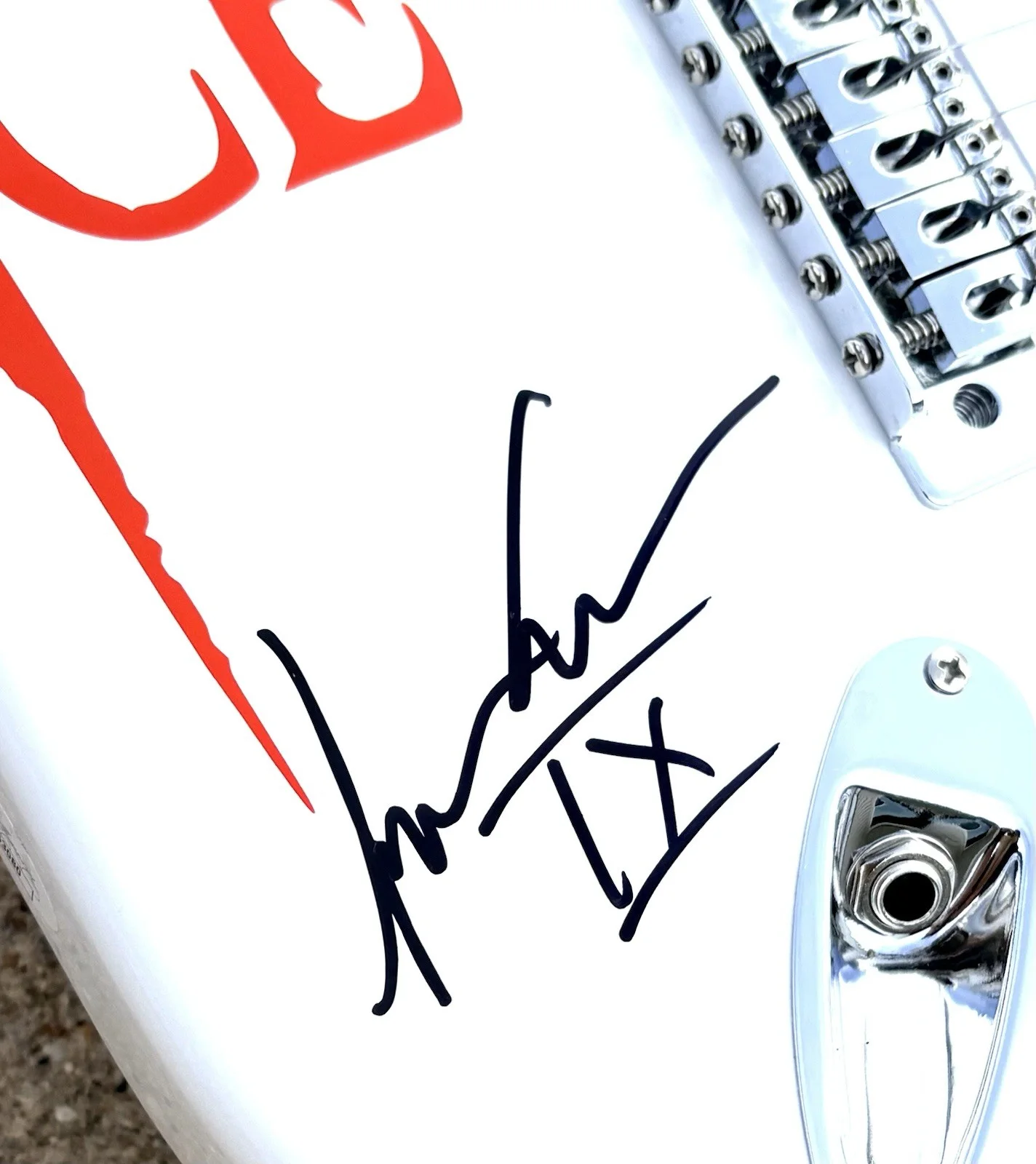 ICE NINE KILLS SIGNED White Guitar JSA AUTHENTICATION LETTER Spencer Charnas, image 5