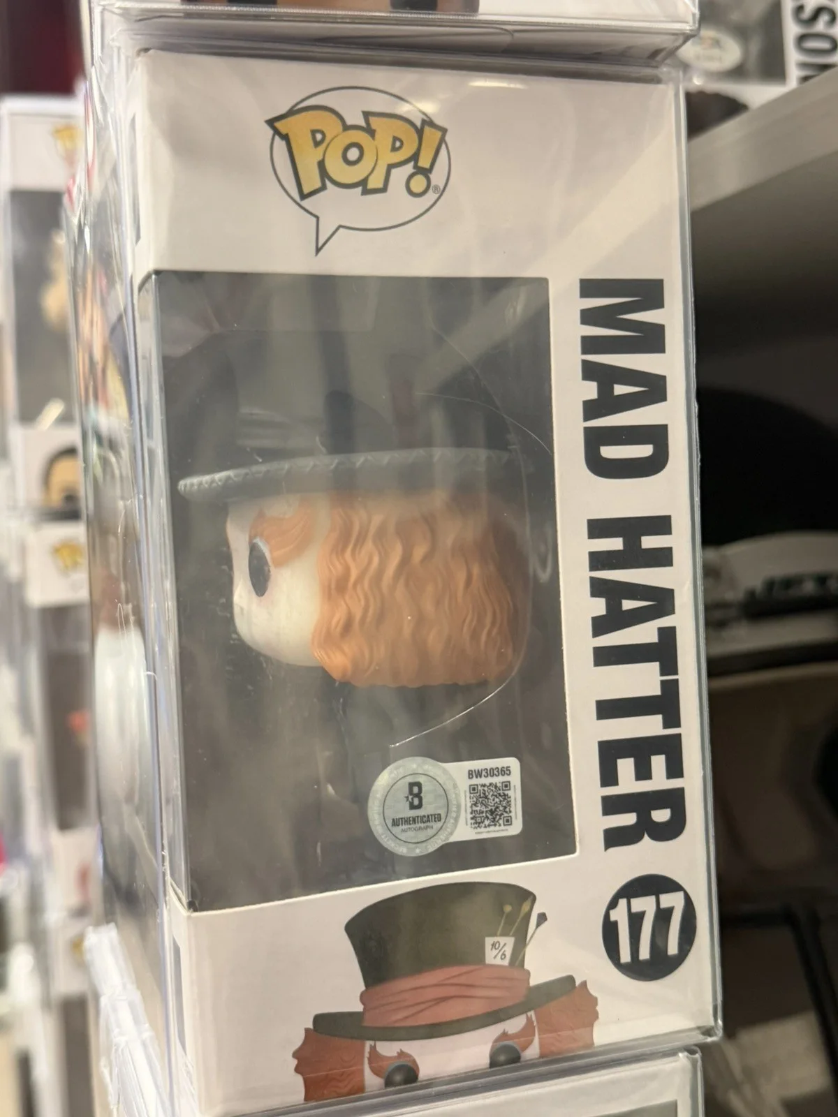 Johnny Depp — Johnny Depp Signed Mad Hatter #177 Funko POP Autograph Beckett BAS COA, image 2