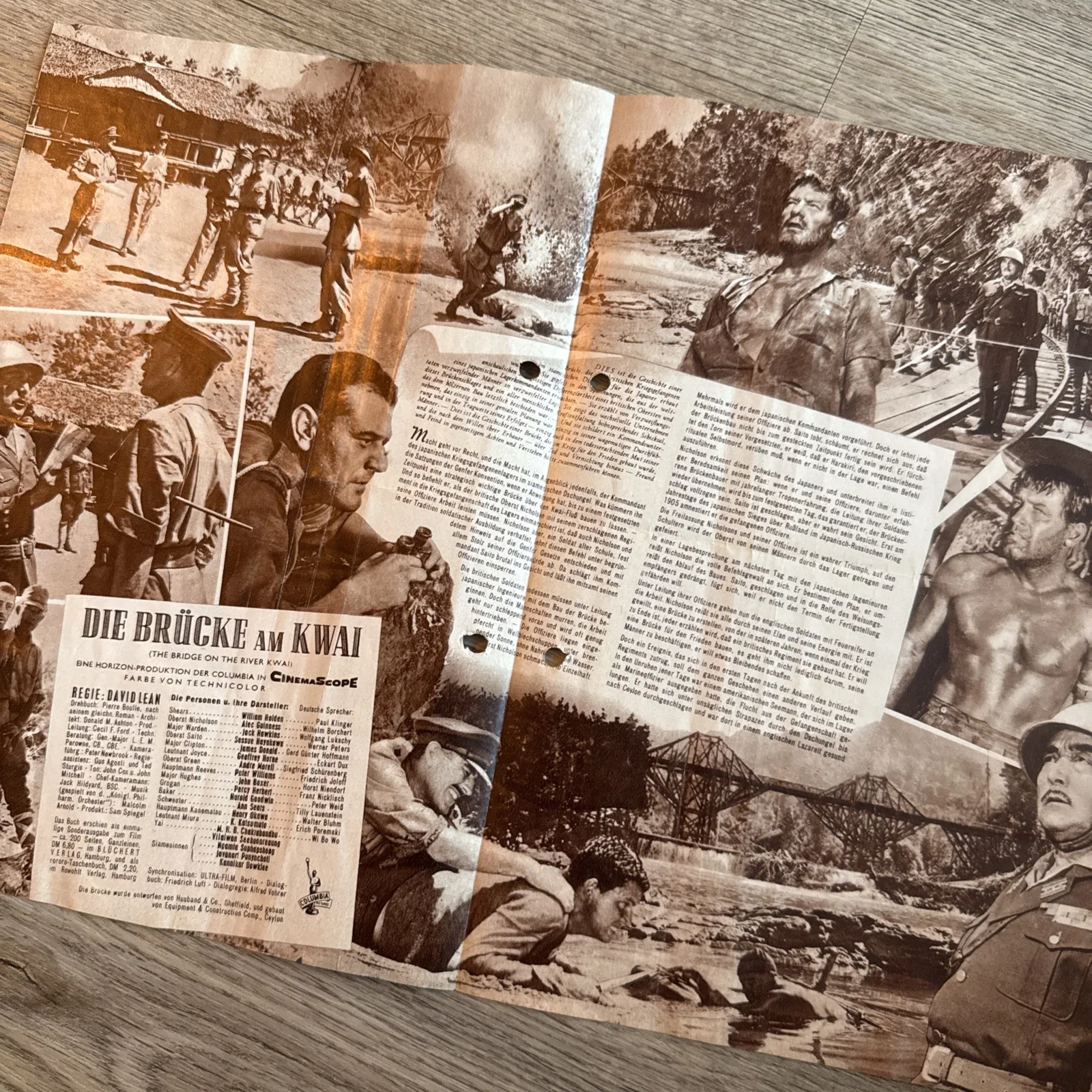 Rare The Bridge On The River Kwai German Cinema Programme Alec Guinness 1957, image 2