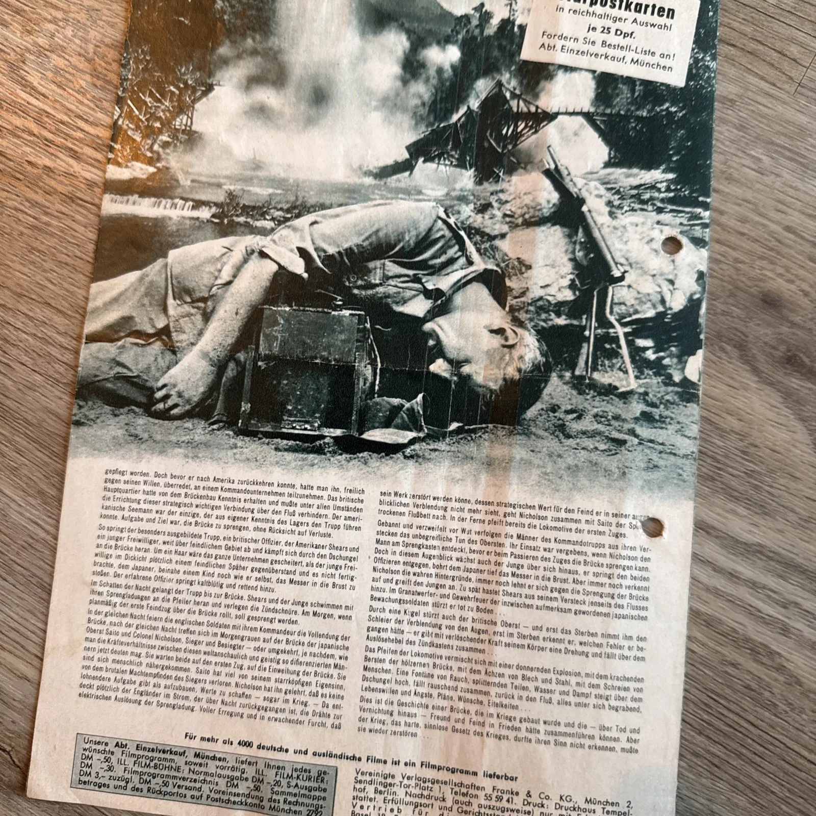 Rare The Bridge On The River Kwai German Cinema Programme Alec Guinness 1957, image 3