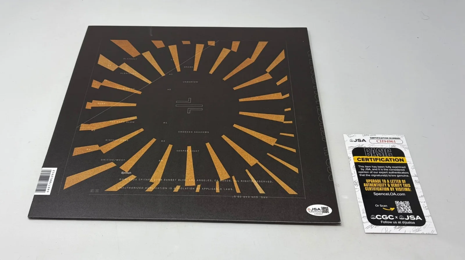 Thrice signed Horizons/ West Album JSA COA, image 2