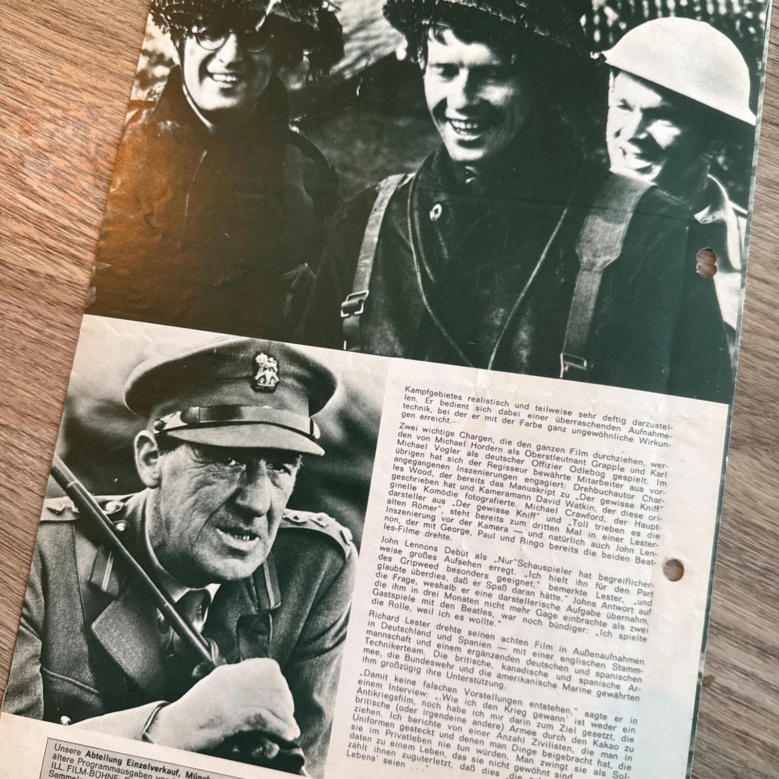 Rare How I Won The War German Cinema Programme John Lennon Michael Crawford 1967, изображение 3