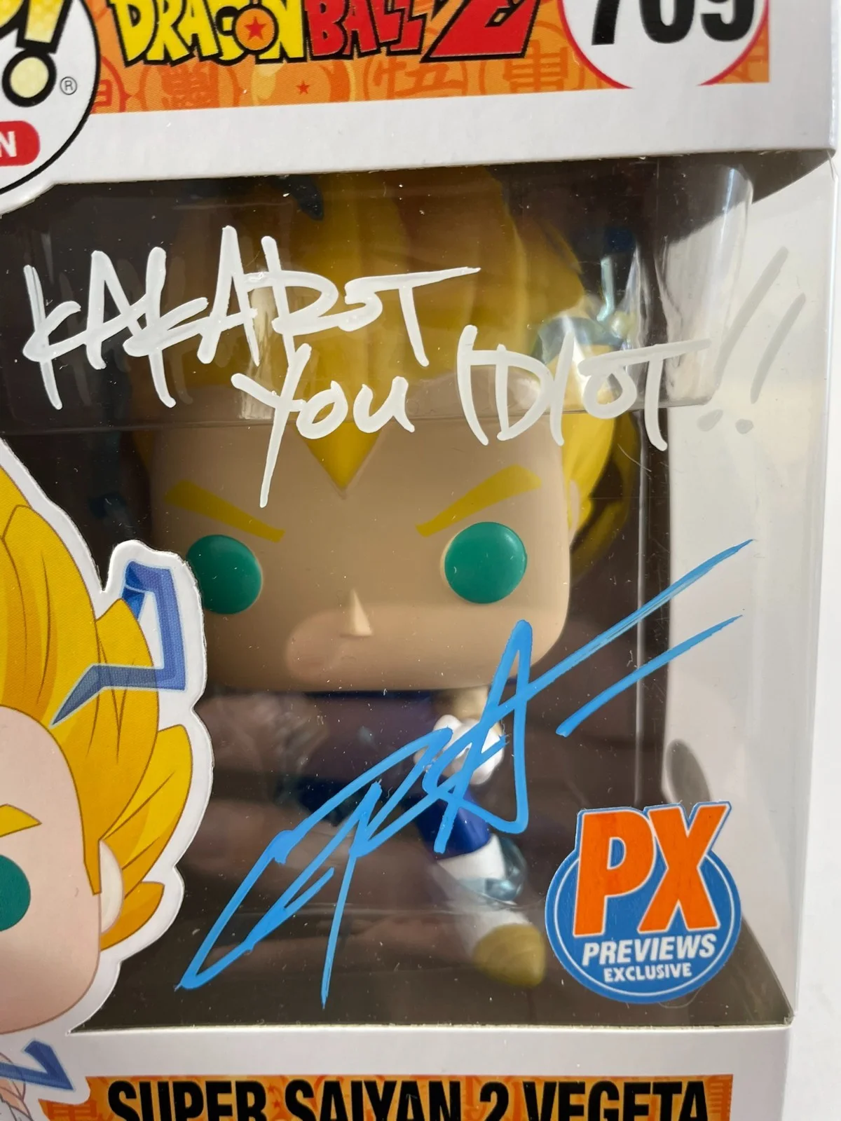 Chris Sabat — Chris Sabat Signed Dragon Ball Z Super Saiyan 2 Vegeta Funko POP! Vinyl JSA COA, изображение 2