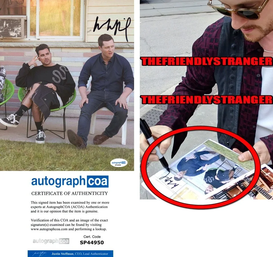 Noah Reid — Noah Reid signed "SCHITT'S CREEK" 8x10 Photo EX PROOF b Patrick & David ACOA COA