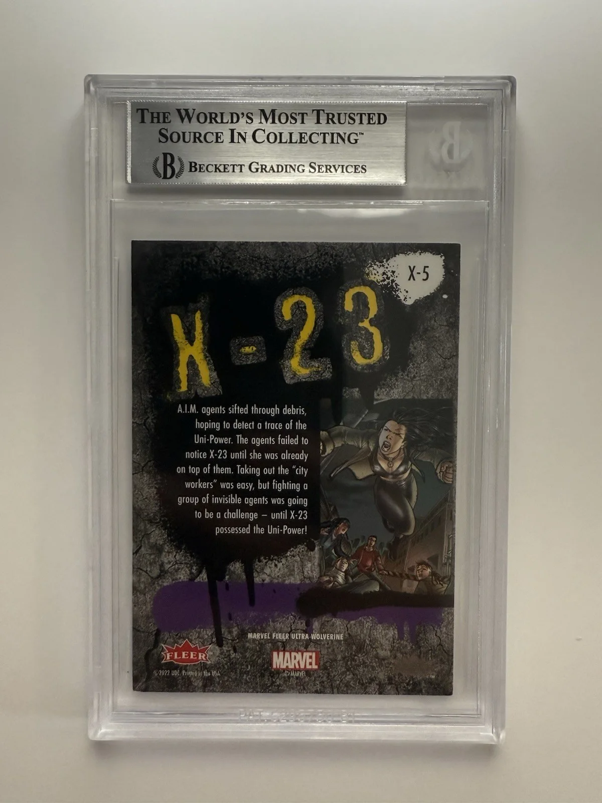 DAFNE KEEN — DAFNE KEEN AUTO CARD X-23 TRADING CARD 2022 FLEER ULTRA WOLVERINE BGS AUTO (1, image 2