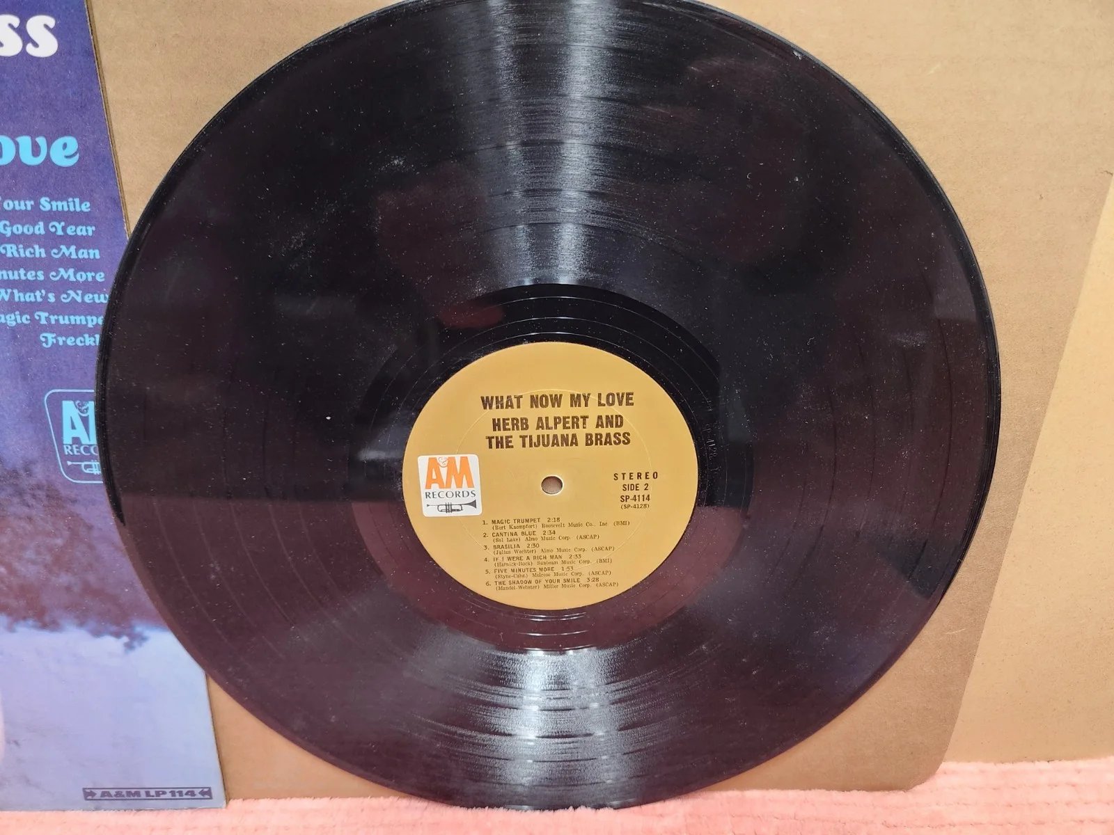 VTG Herb Alpert AUTOGRAPHED Vinyl Record "What Now My Love" SIGNED w/ COA, image 4