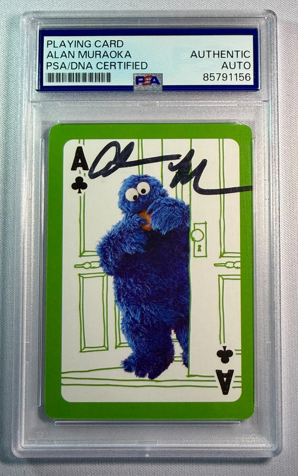 Alan Muraoka — 2020 Sesame Street Alan Muraoka Hoopers Store Signed Auto Card #A PSA DNA