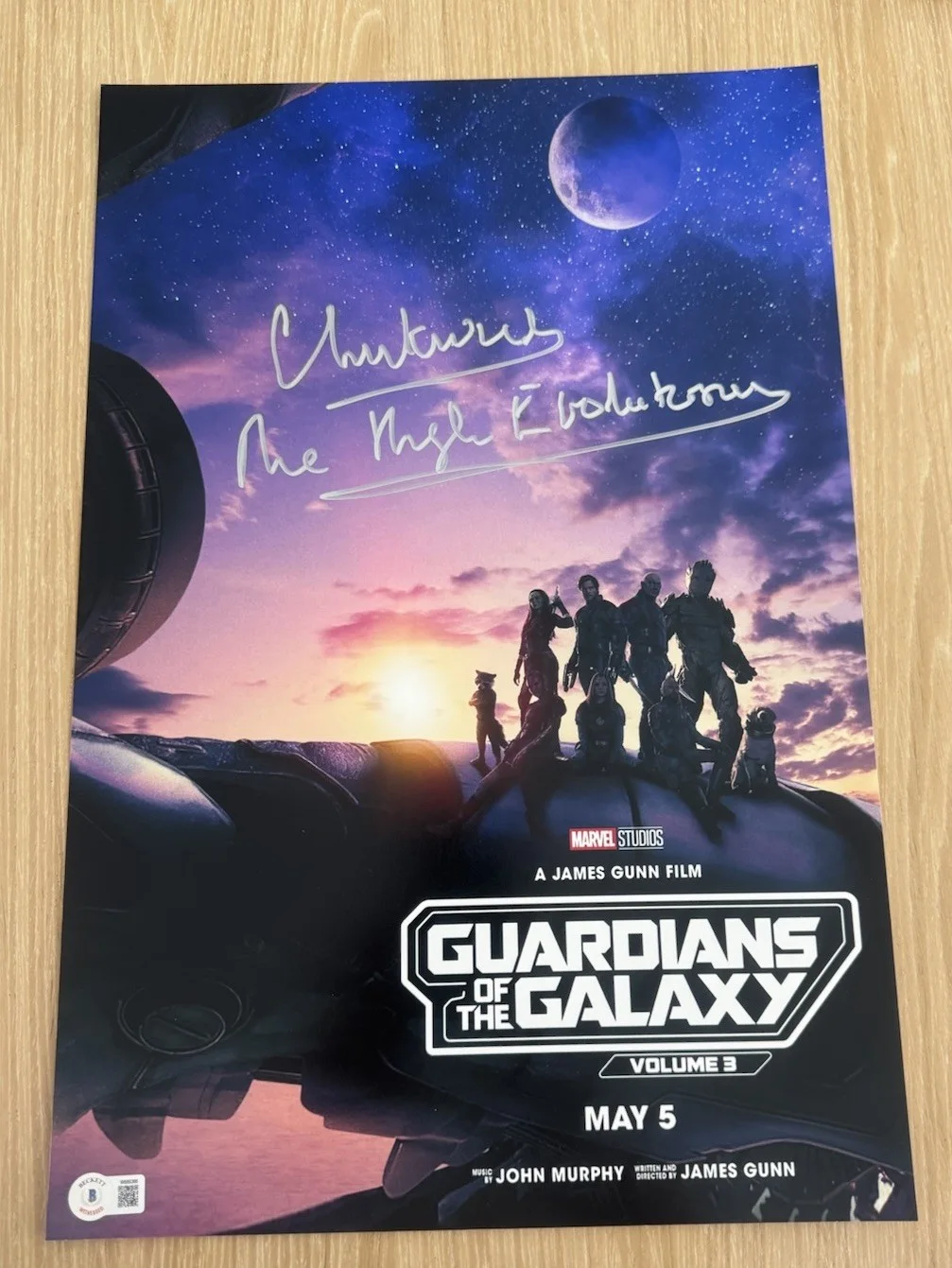 Chukwudi Iwuji — CHUKWUDI IWUJI SIGNED GUARDIANS OF GALAXY VOL. 3 12X18 PHOTO BECKETT BAS