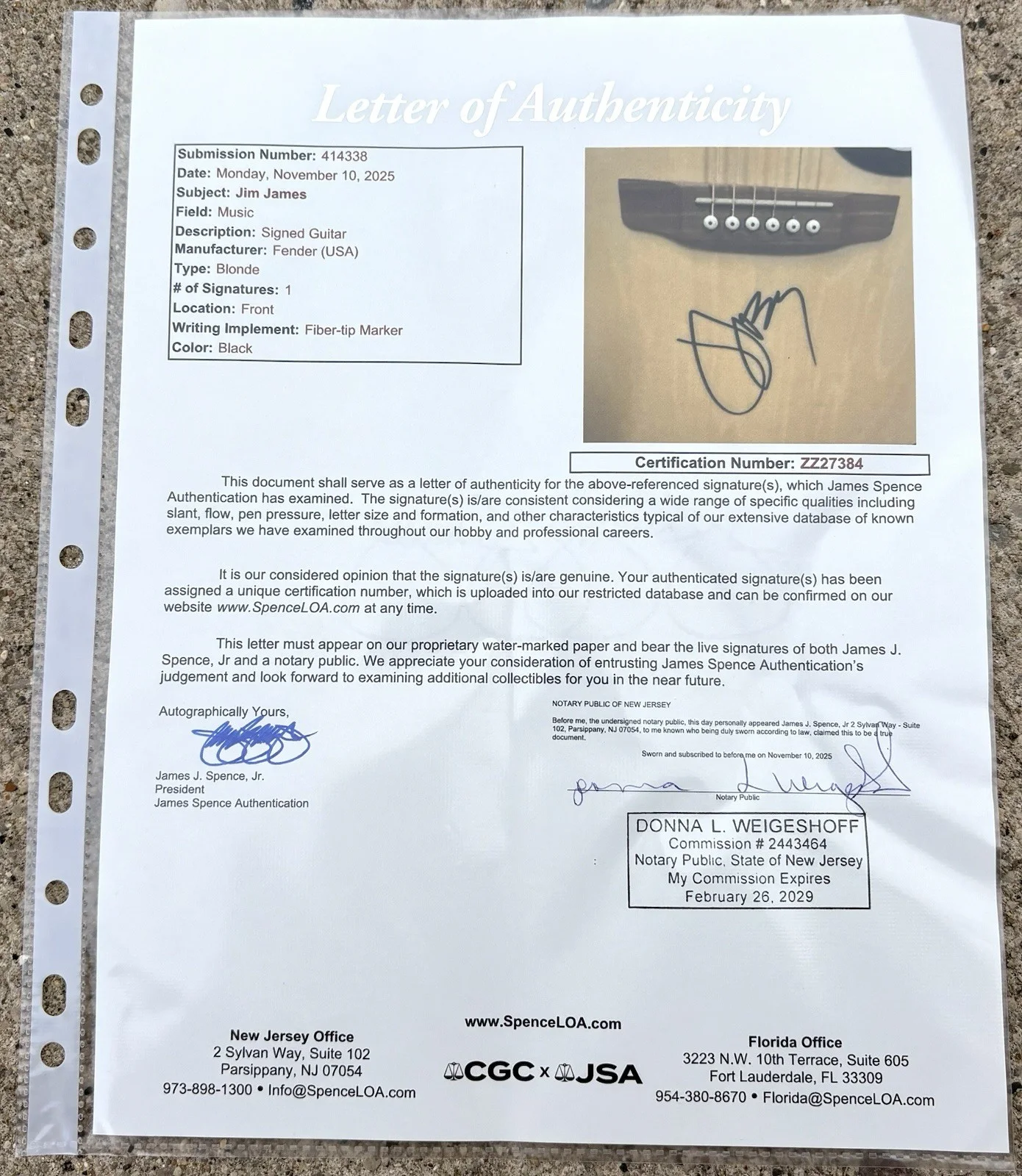 MY MORNING JACKET Jim James SIGNED Acoustic Guitar JSA LETTER OF AUTHENTICITY, изображение 5
