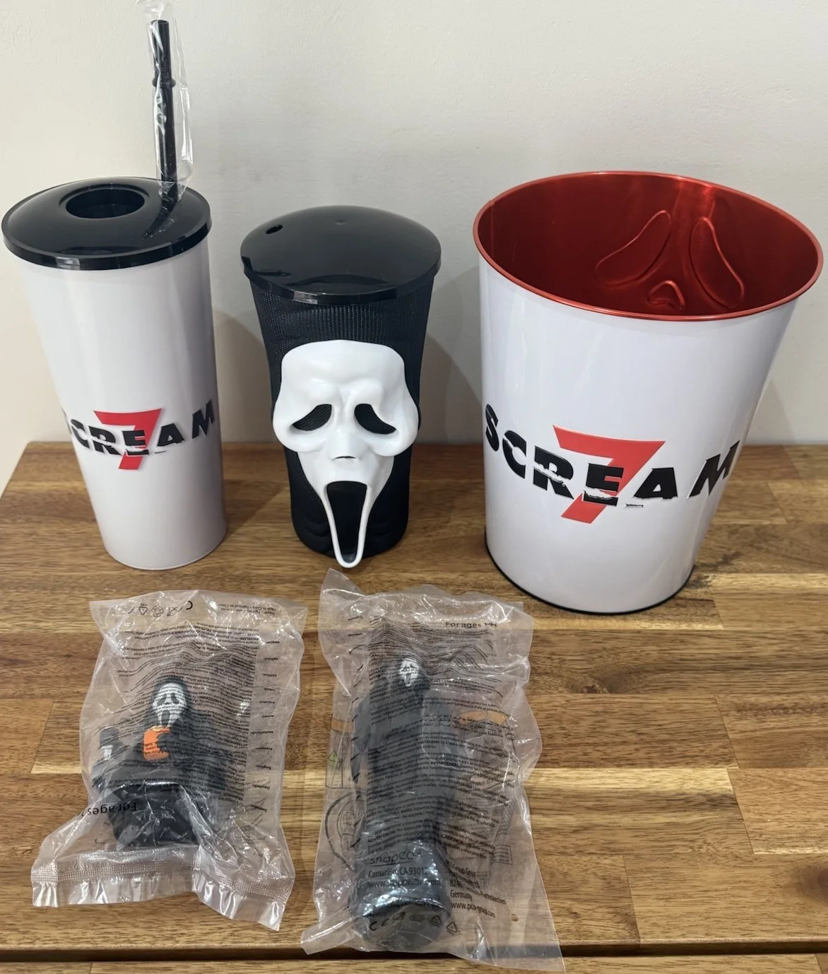Scream 7 Ghostface Popcorn Bucket Head and Cup with Topper BRAND NEW *UK SELLER*, изображение 2