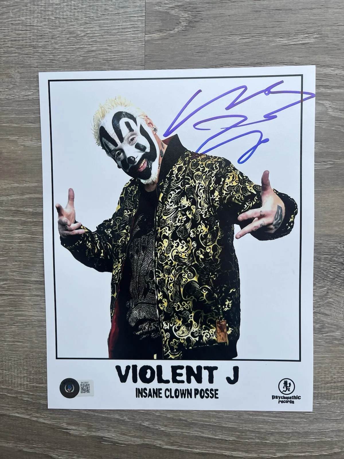 Violent J Signed ICP 8x10 Photo Beckett COA Insane Clown Posse Juggalo, изображение 2