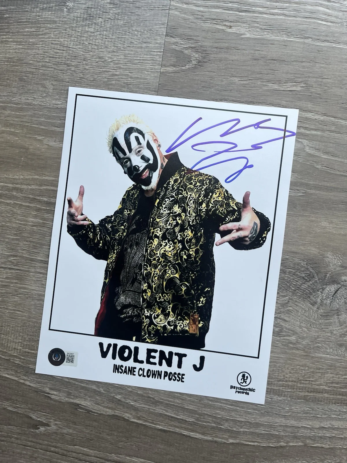 Violent J Signed ICP 8x10 Photo Beckett COA Insane Clown Posse Juggalo, изображение 5