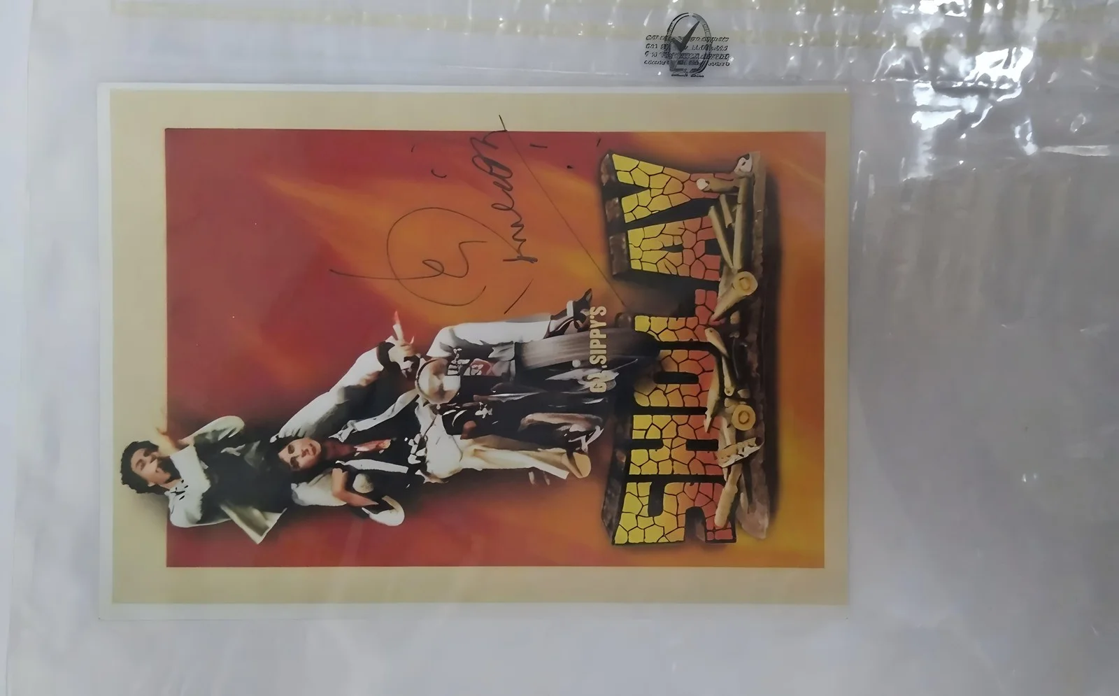 Amitabh Bachchan — 5x7 Original Autographed Photo Amitabh Bachchan Sholay Motorcycle Scene, image 2