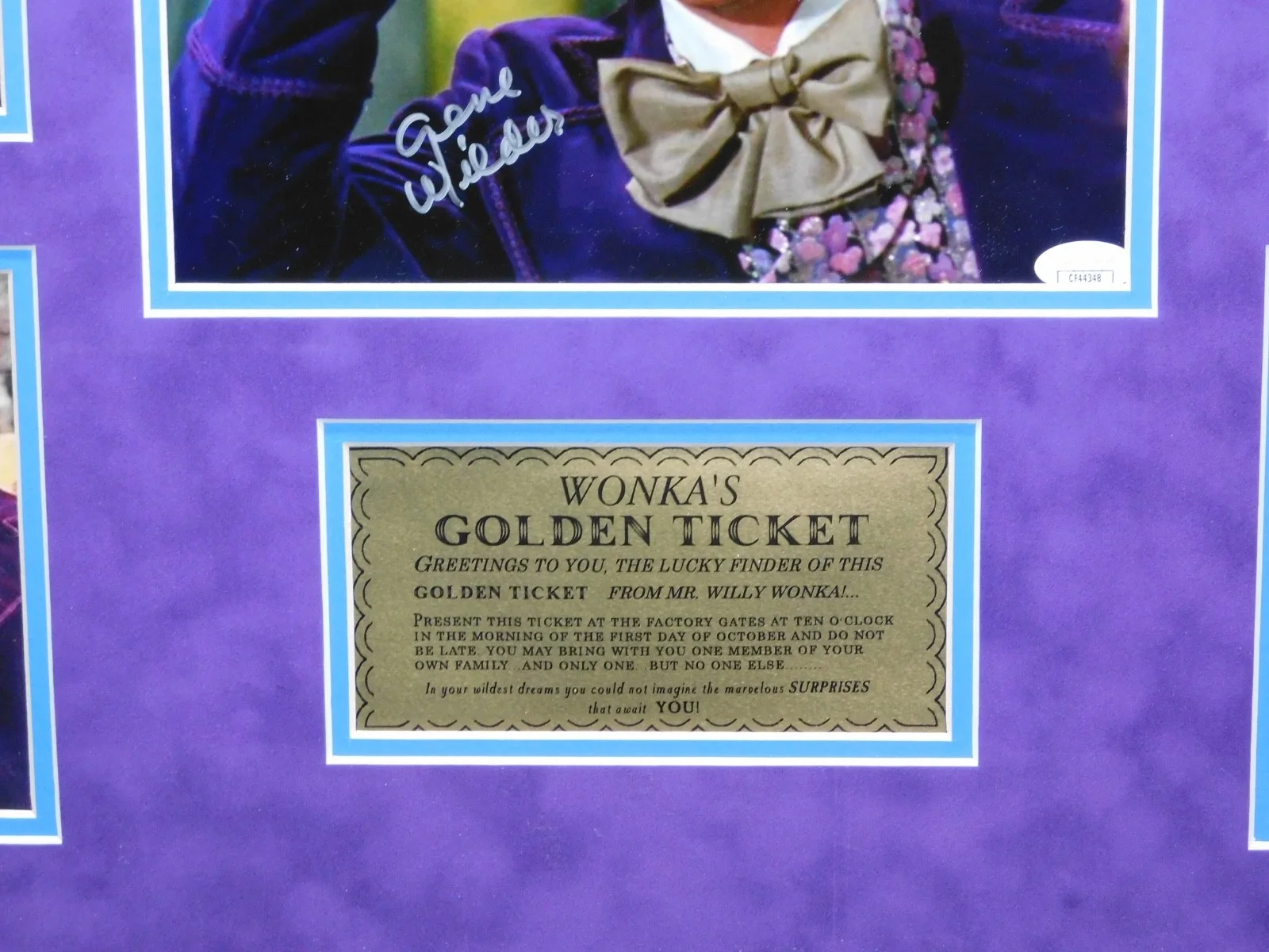 Gene Wilder — Gene Wilder Signed Autographed Framed 8x10 Photo Willy Wonka Golden JSA COA A, image 3