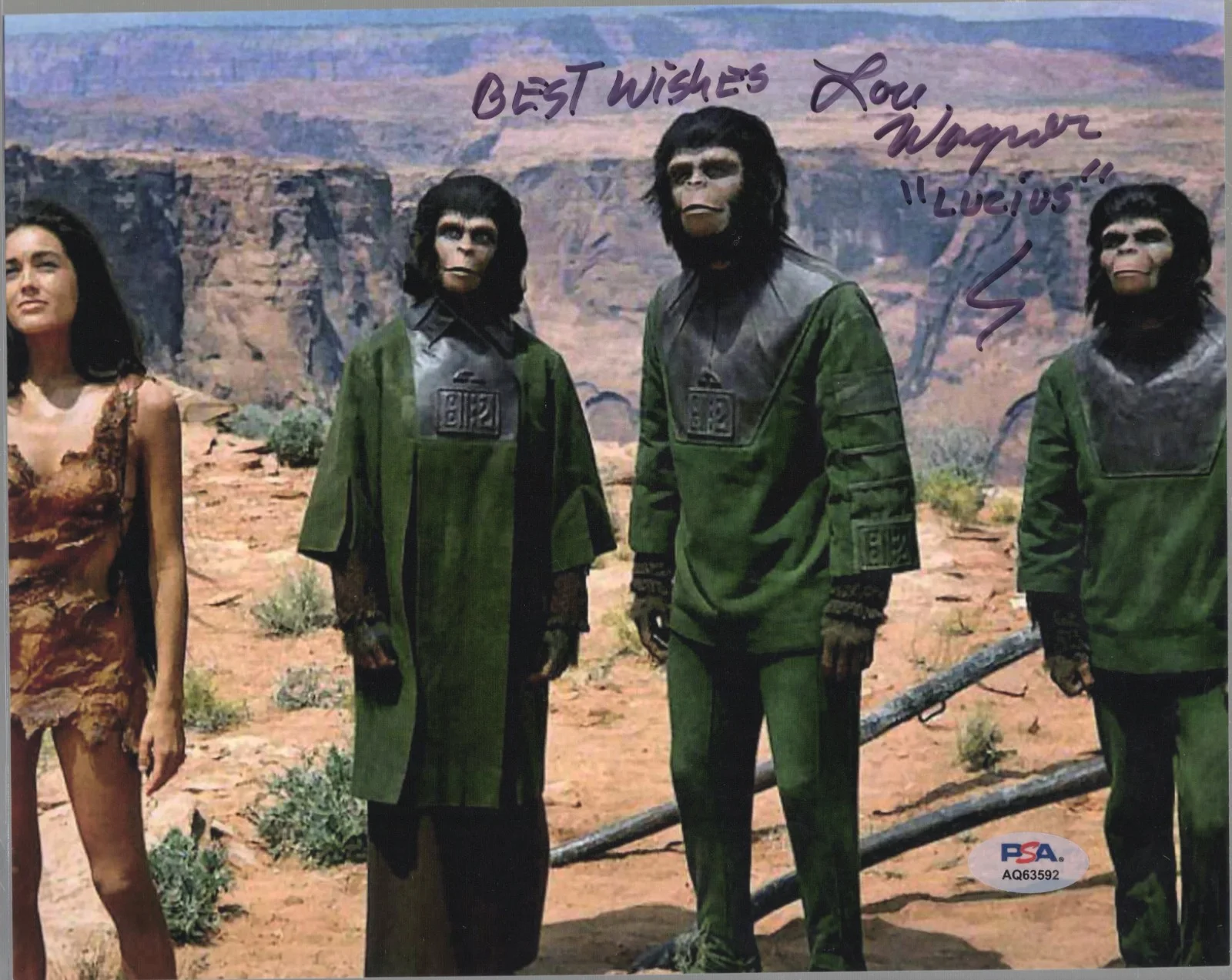 Lou Wagner — Lou Wagner Lucius Planet of the Apes Signed 8x10 Photo PSA DNA Authentic COA *92